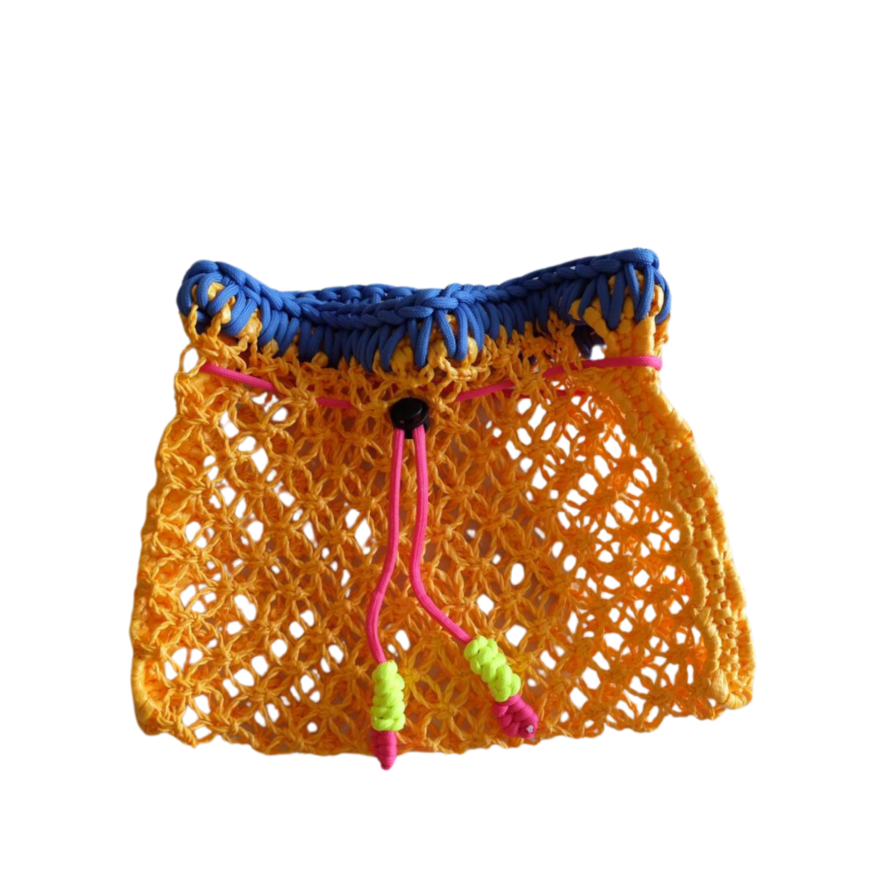 Drawstring Straw Bag