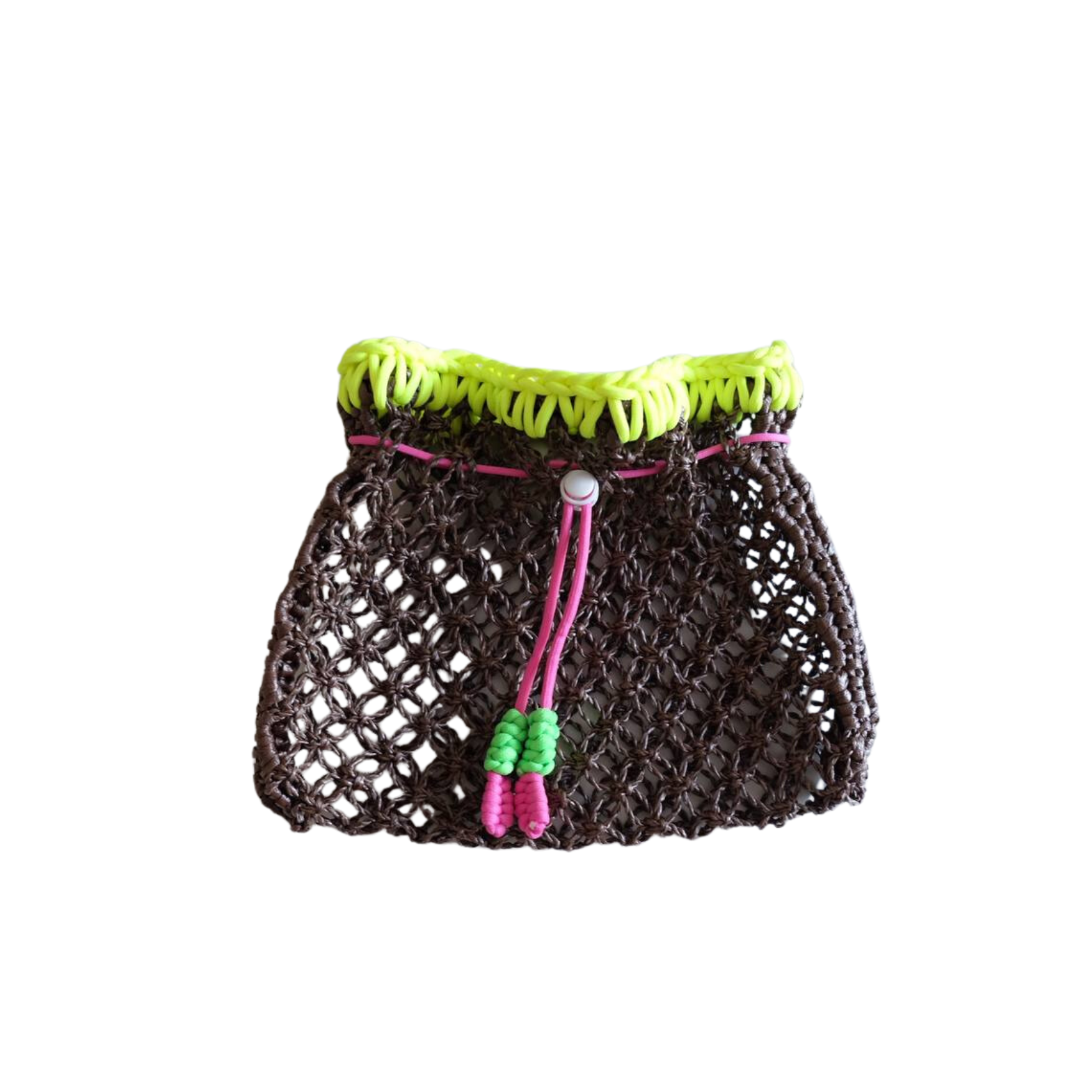Drawstring Straw Bag