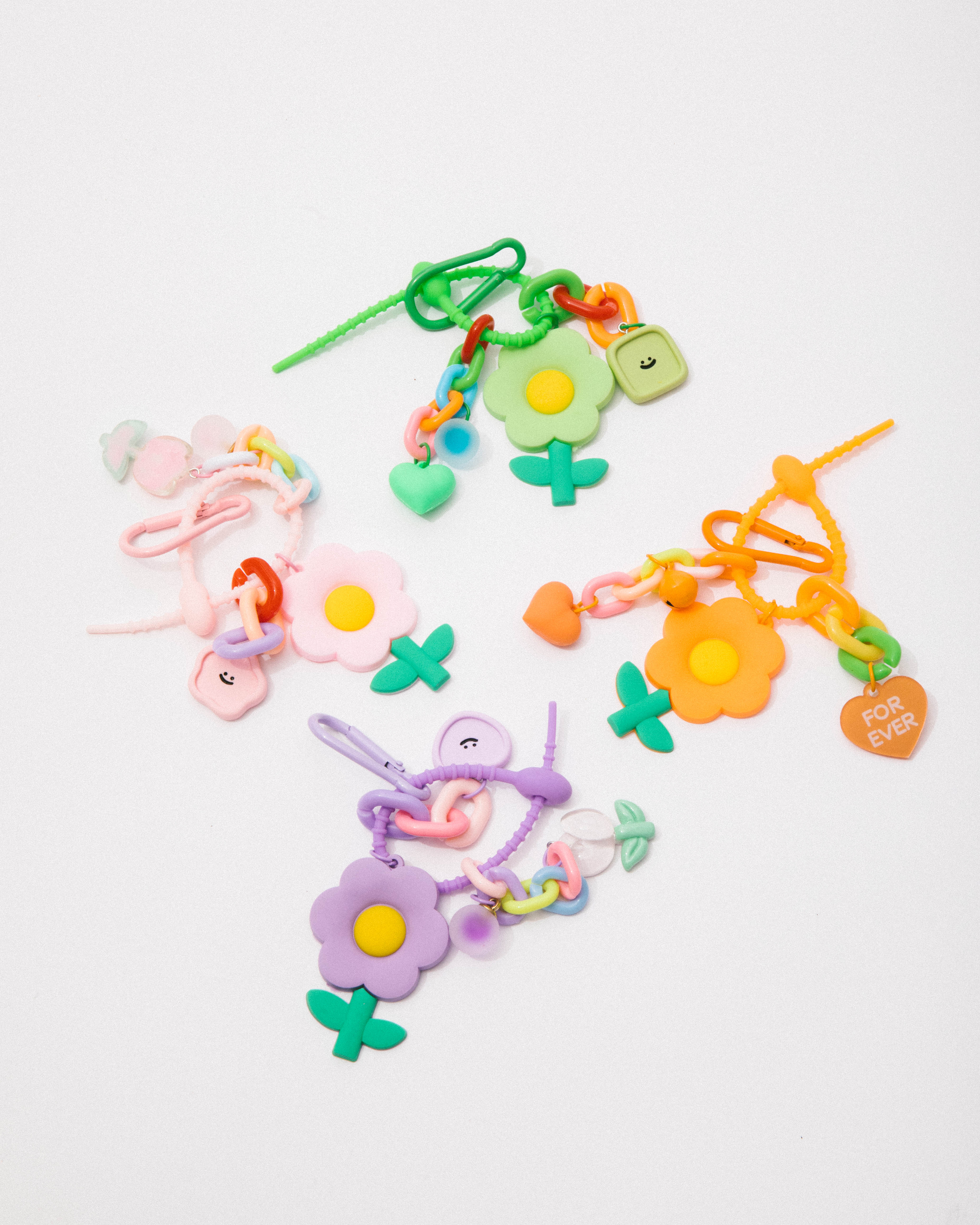 Pastel Flower Keychain