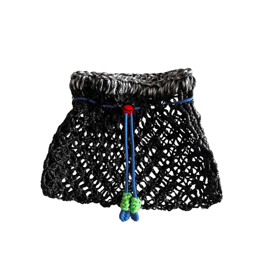 Drawstring Straw Bag