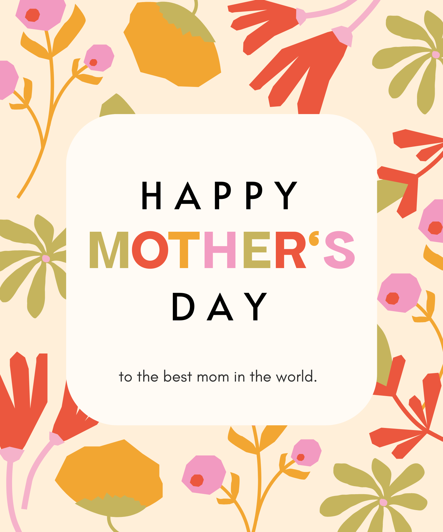 Mother's Day Greeting card 05 Best Mom
