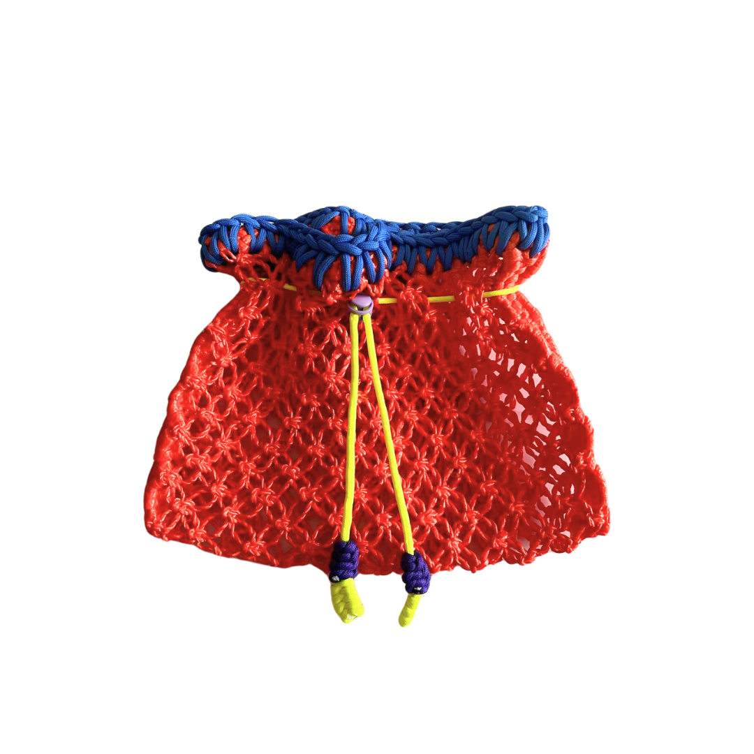 Drawstring Straw Bag