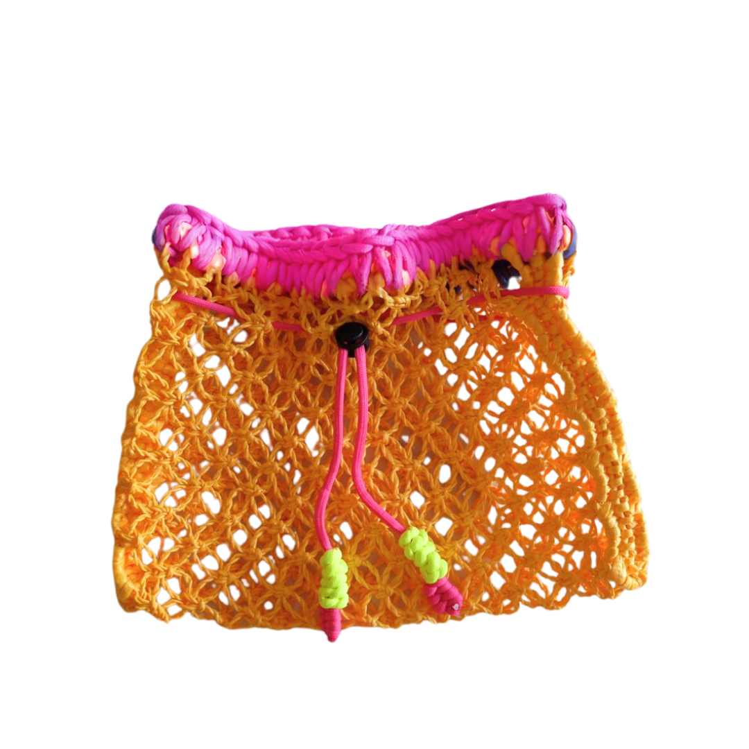 Drawstring Straw Bag