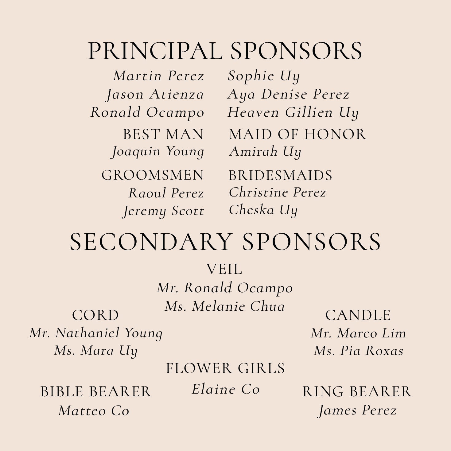 Trio Wedding Invitation