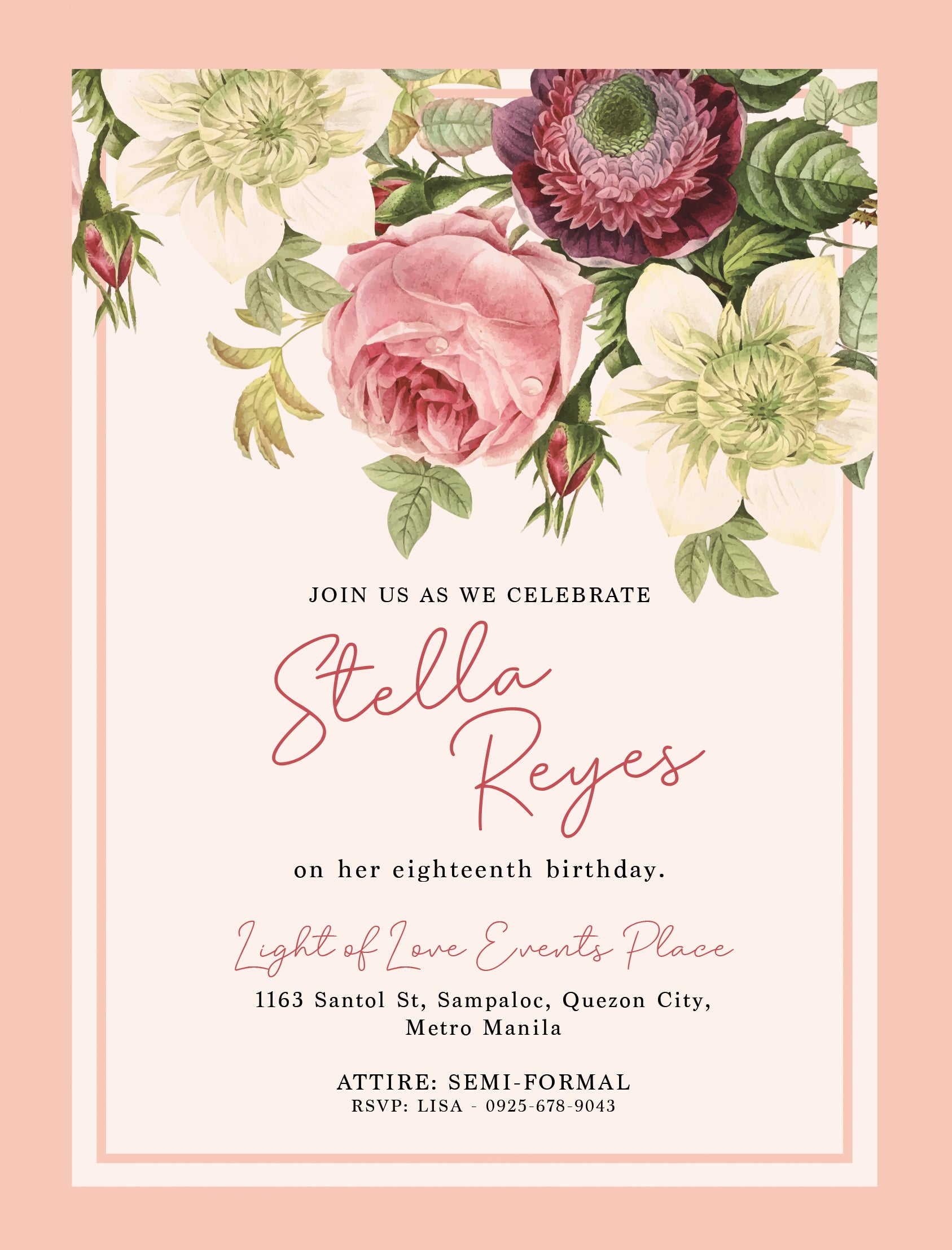 Stella Debut Invitation