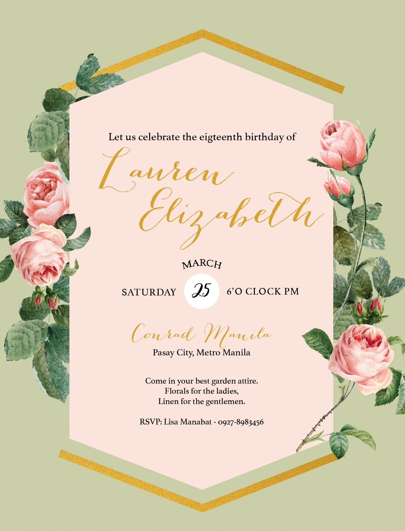 Lauren Debut Invitation