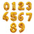 Number Gold Foil Balloons