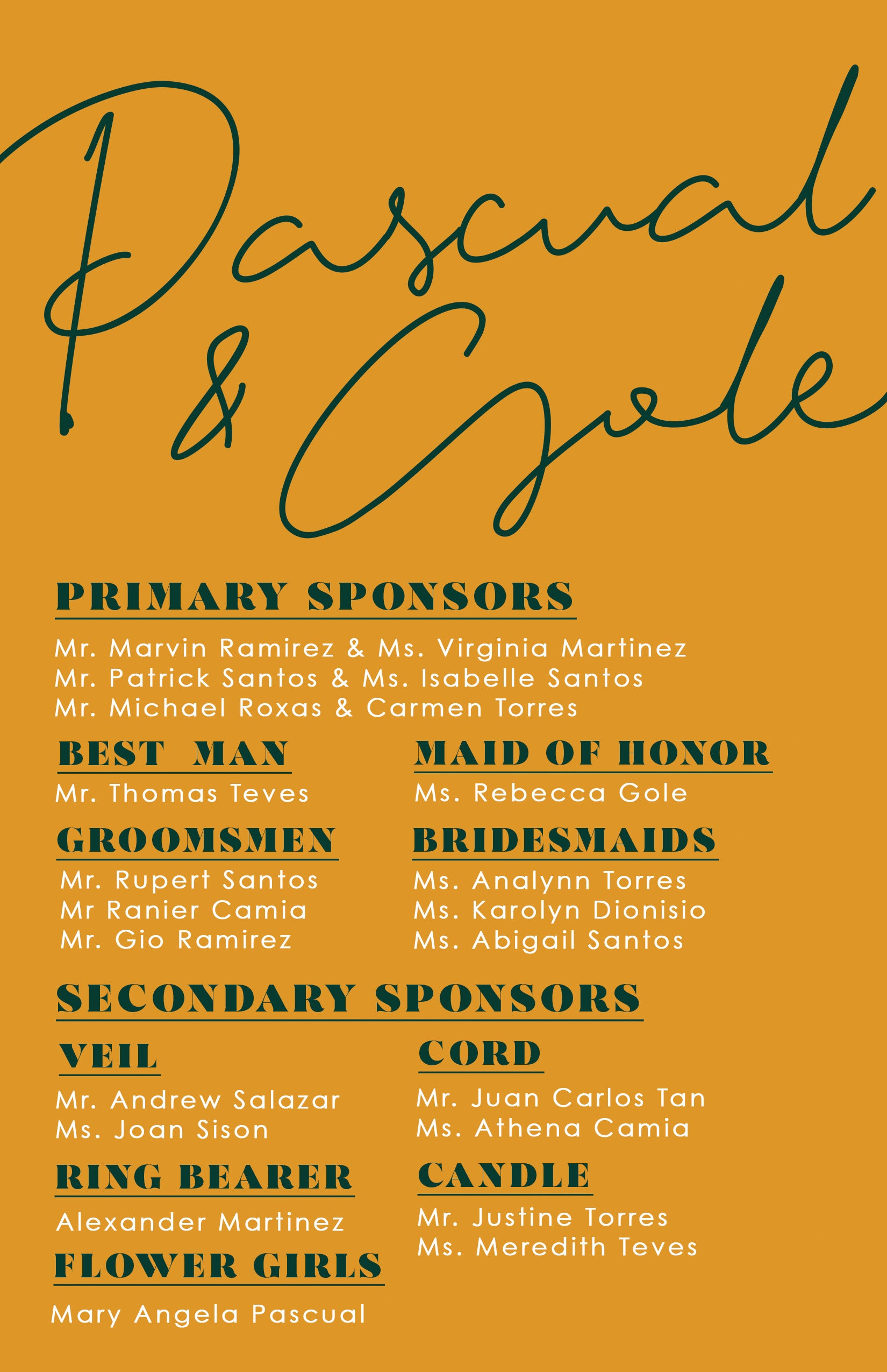 Mustard Wedding Invitation