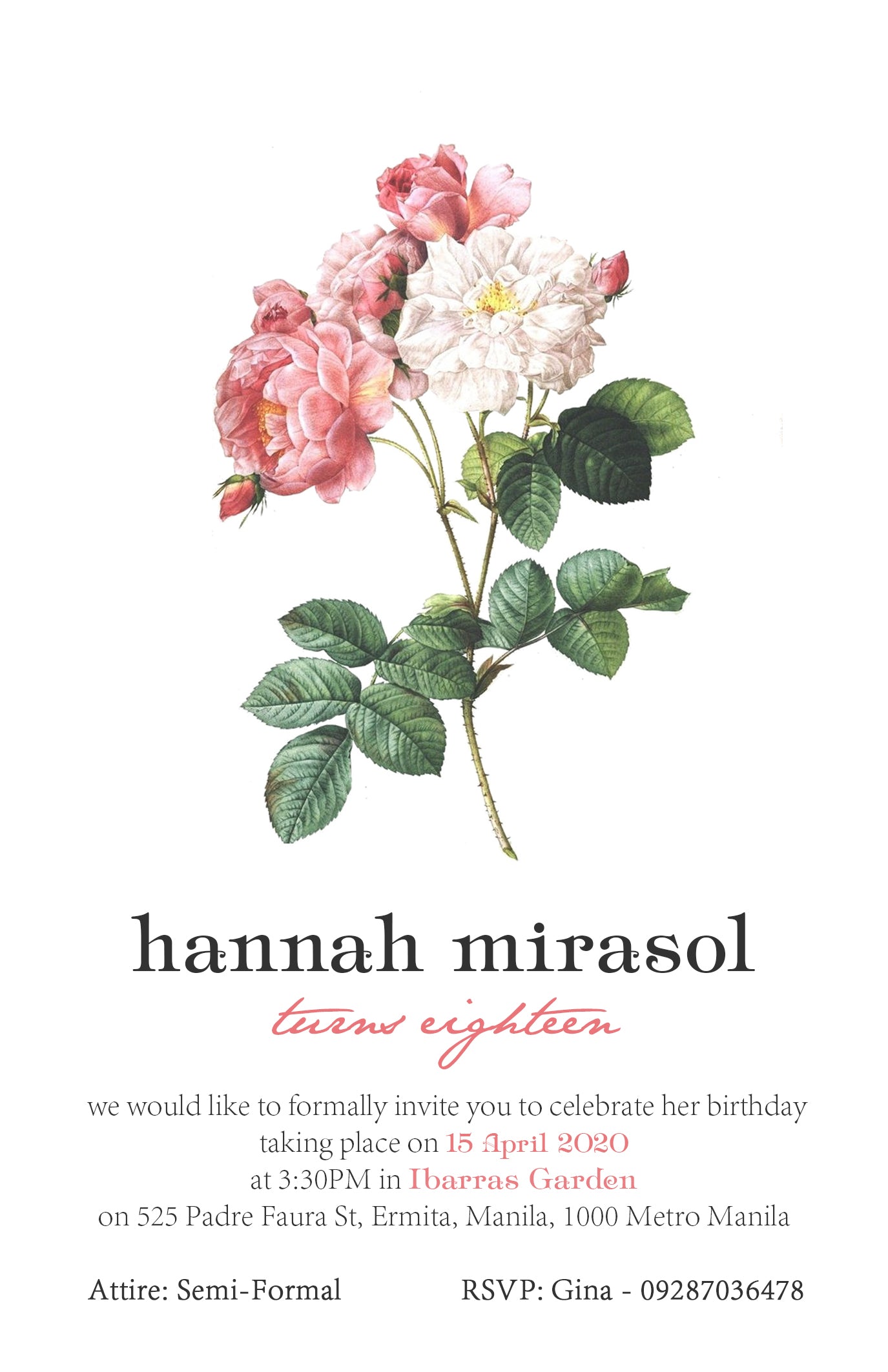 Mira Debut Invitation