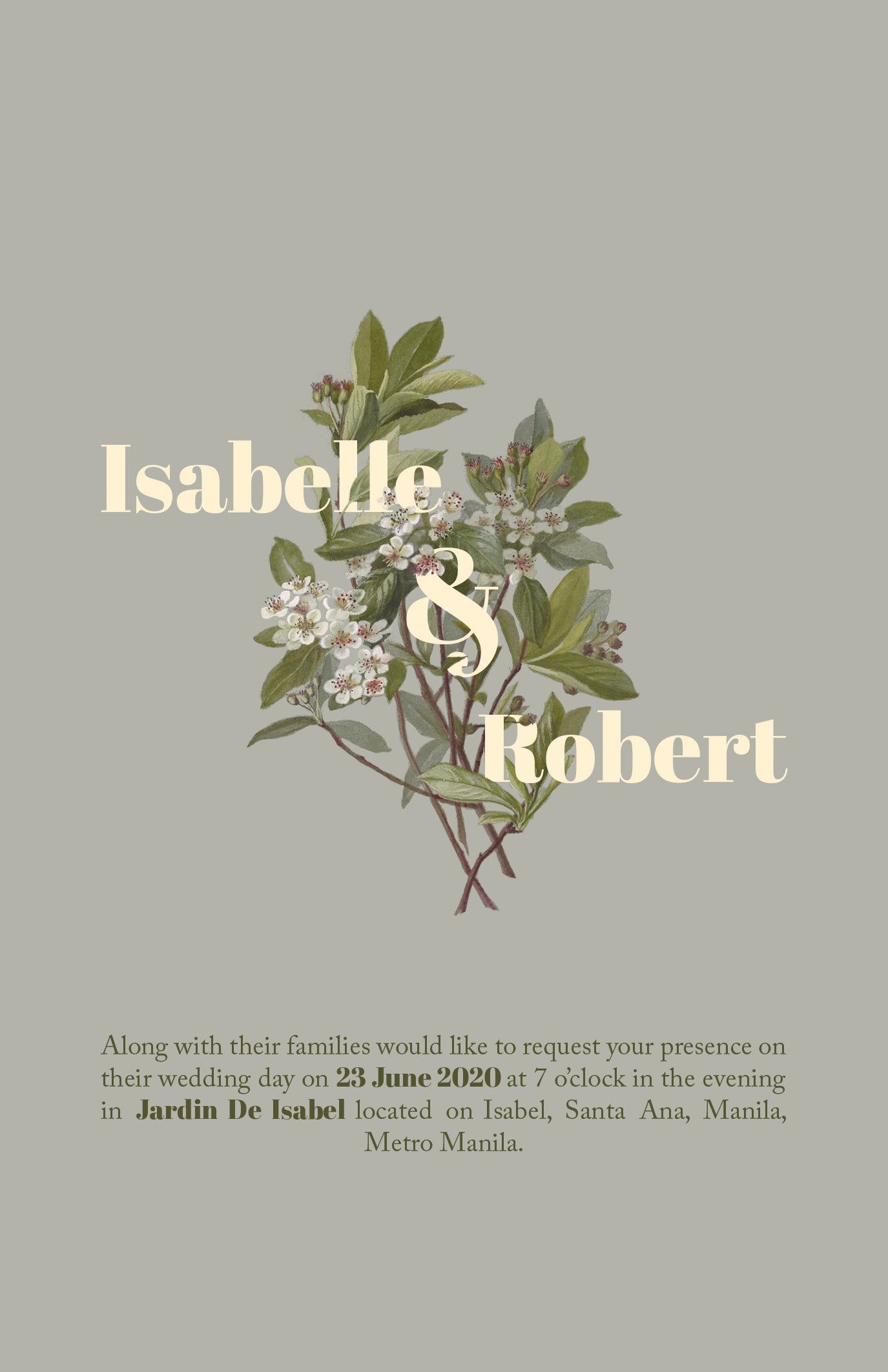 Gardenia Wedding Invitation