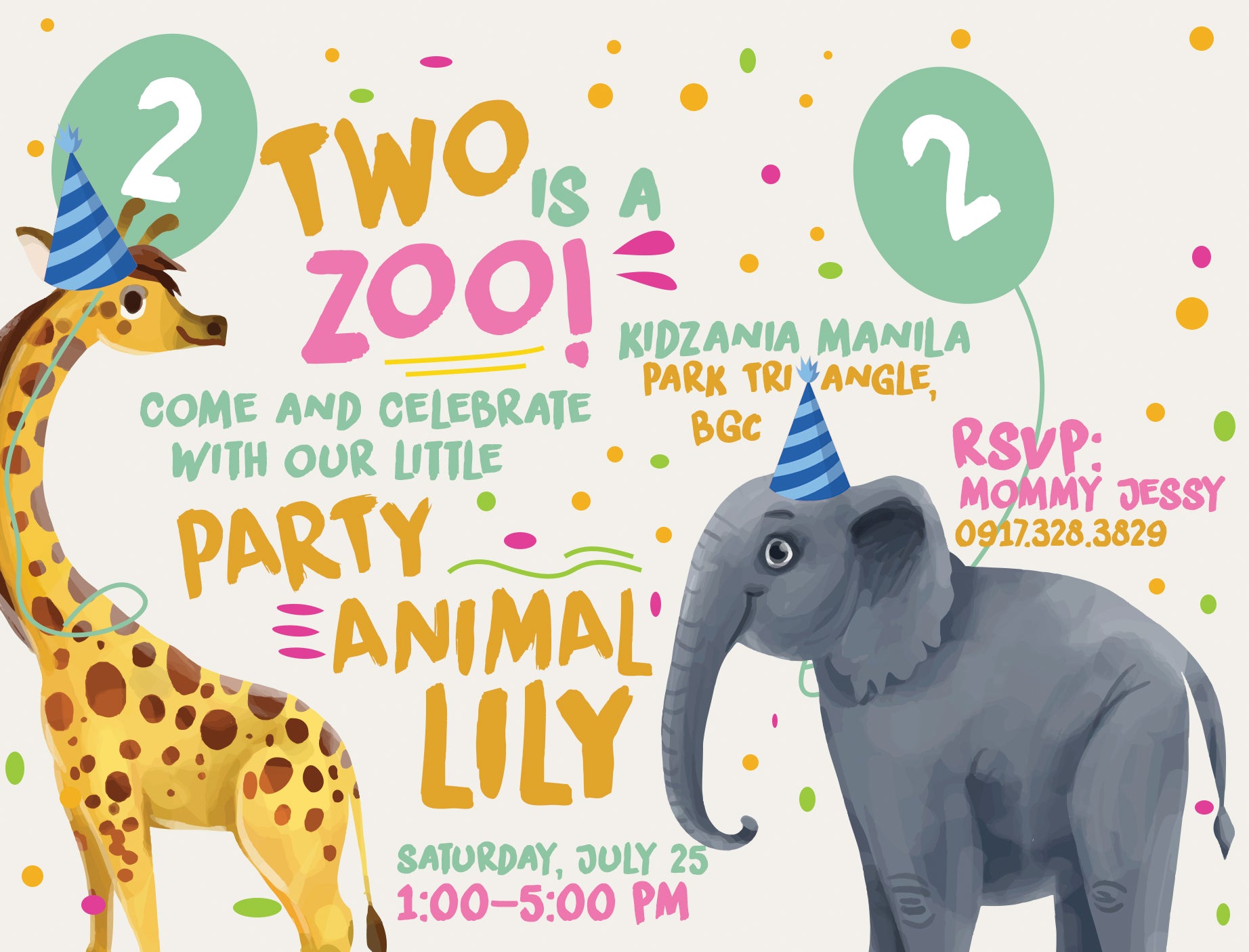 Zoo Birthday Invitation