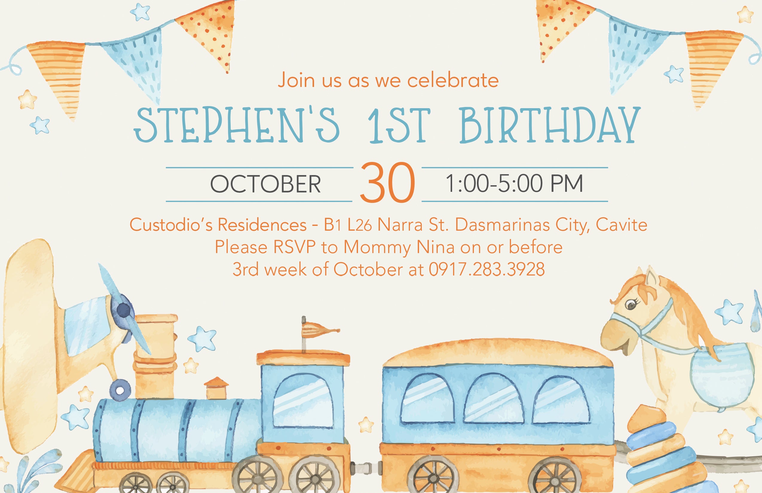 Toys Birthday Invitation