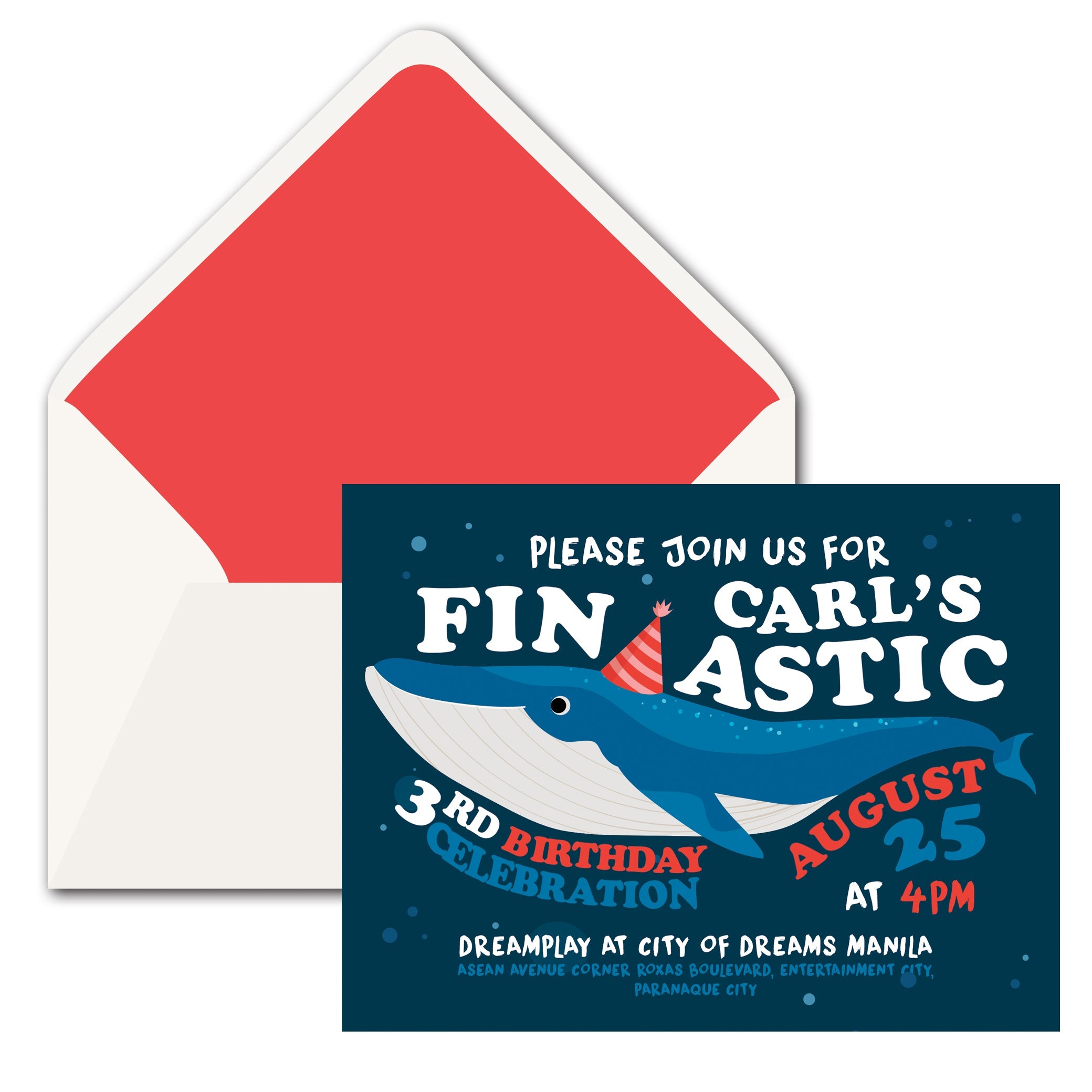 Whale Birthday E-Invite