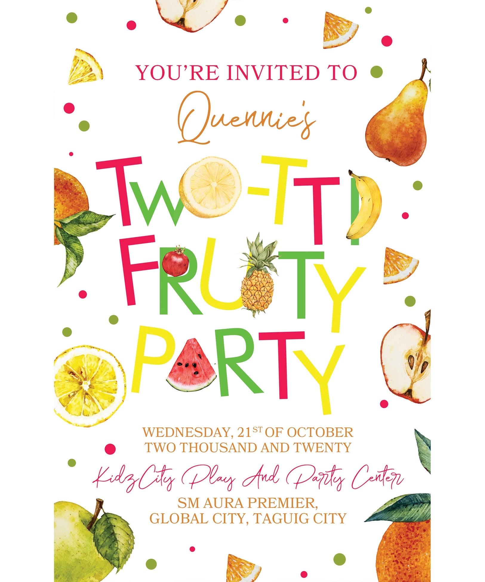 Fruity Birthday E-Invite