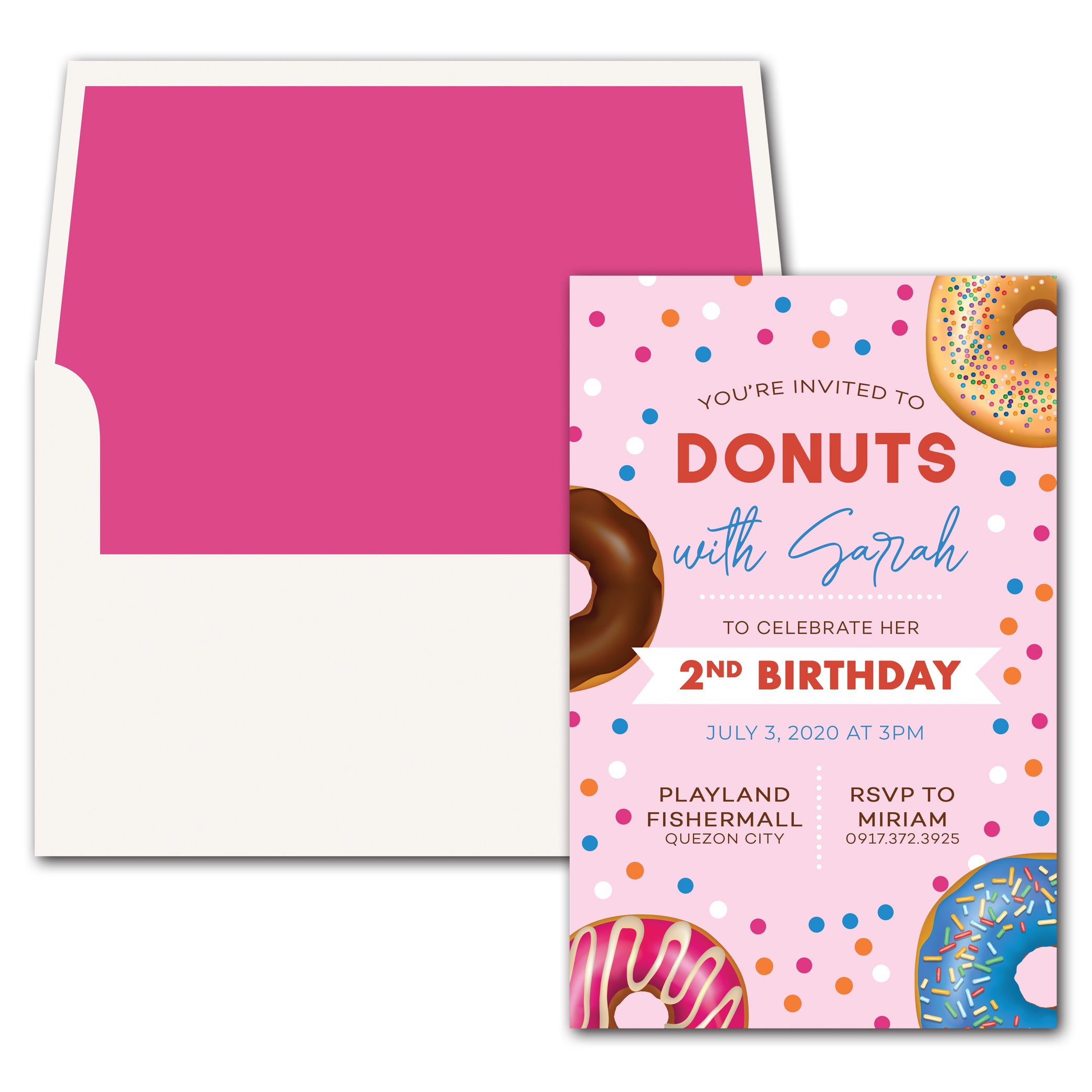 Donuts Birthday Invitation