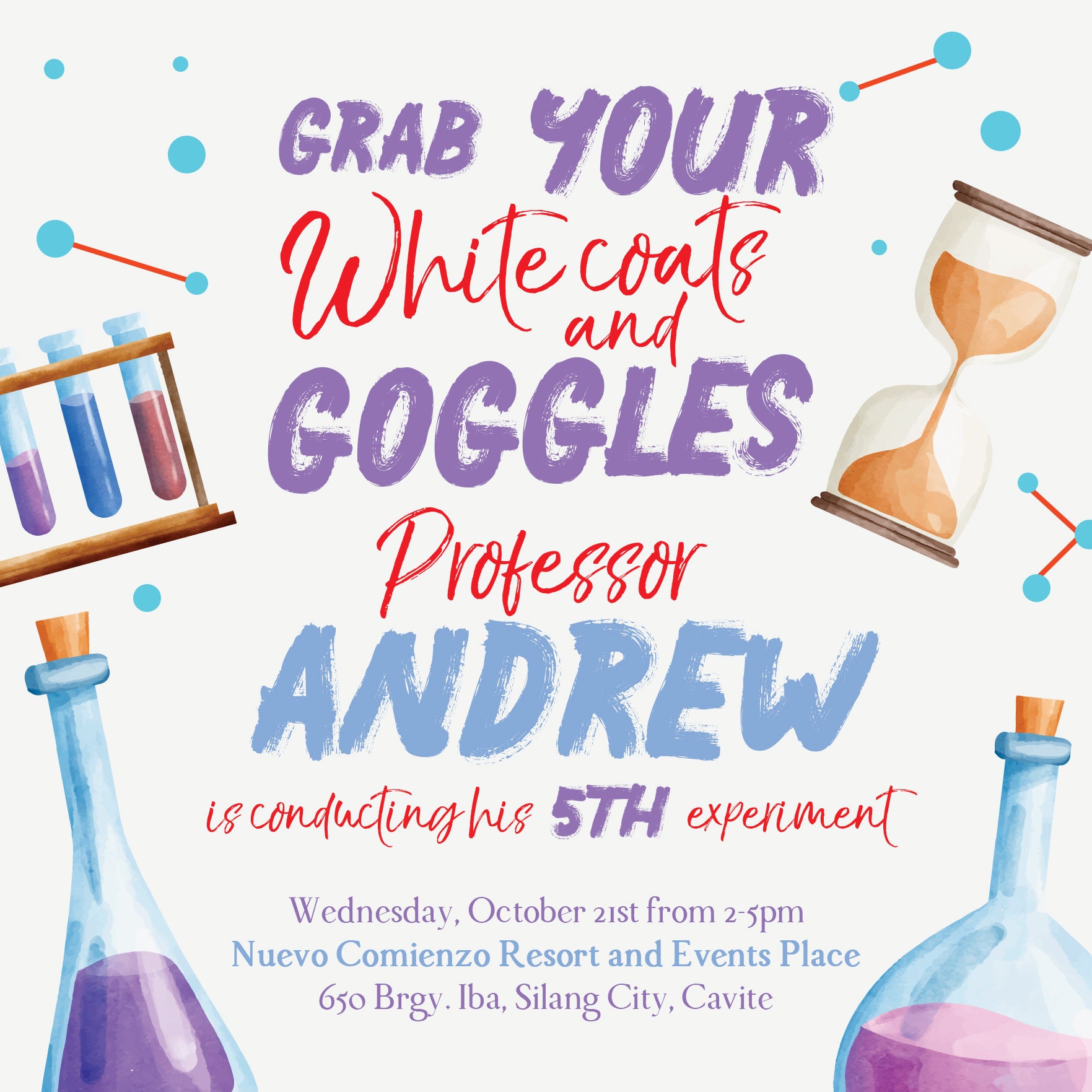 Chemistry Birthday Invitation