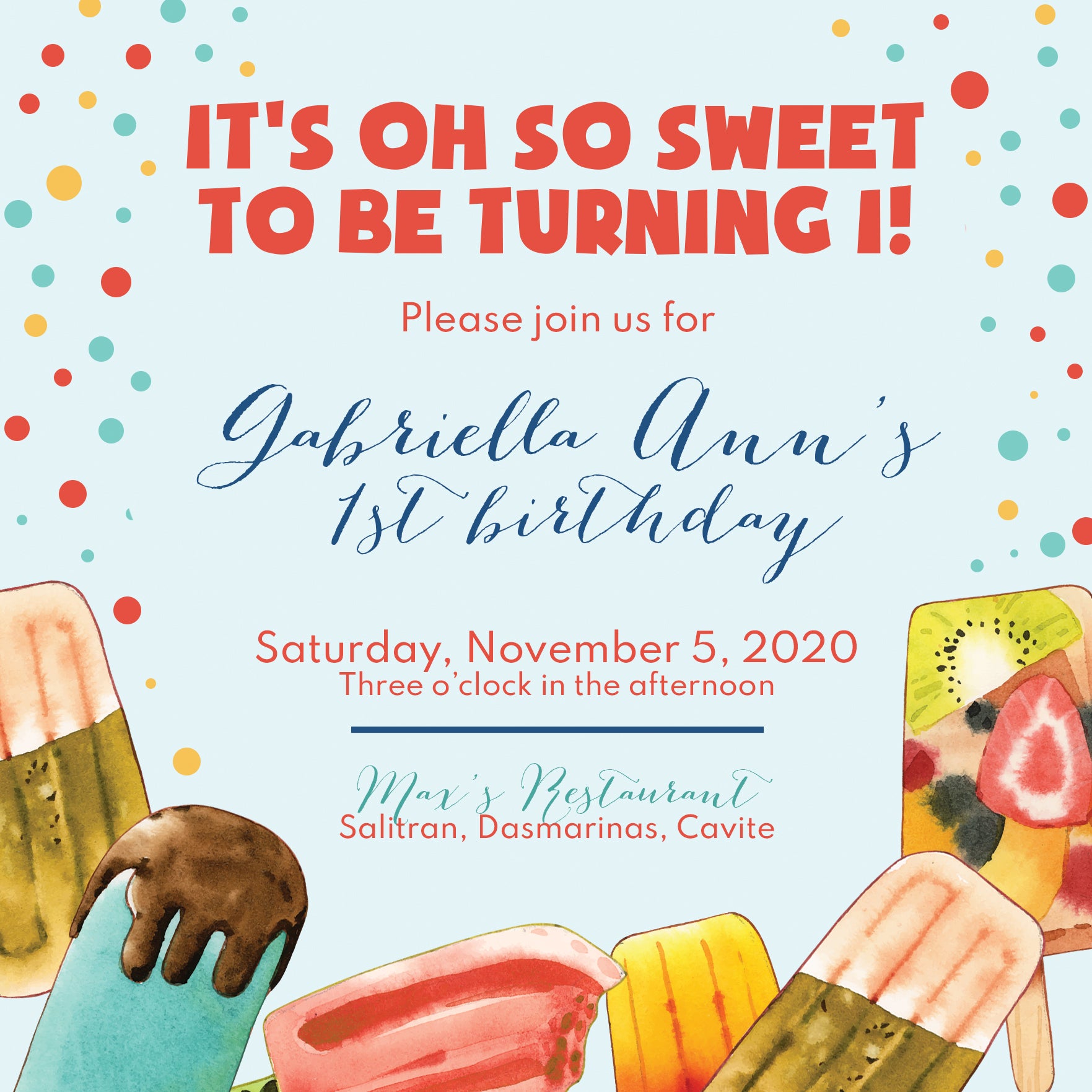 Ice Cream Birthday Invitation