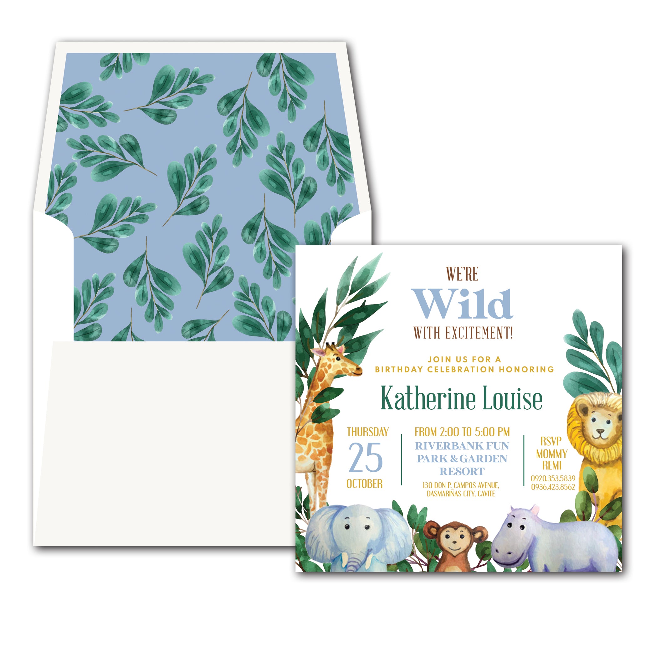 Jungle Birthday Invitation