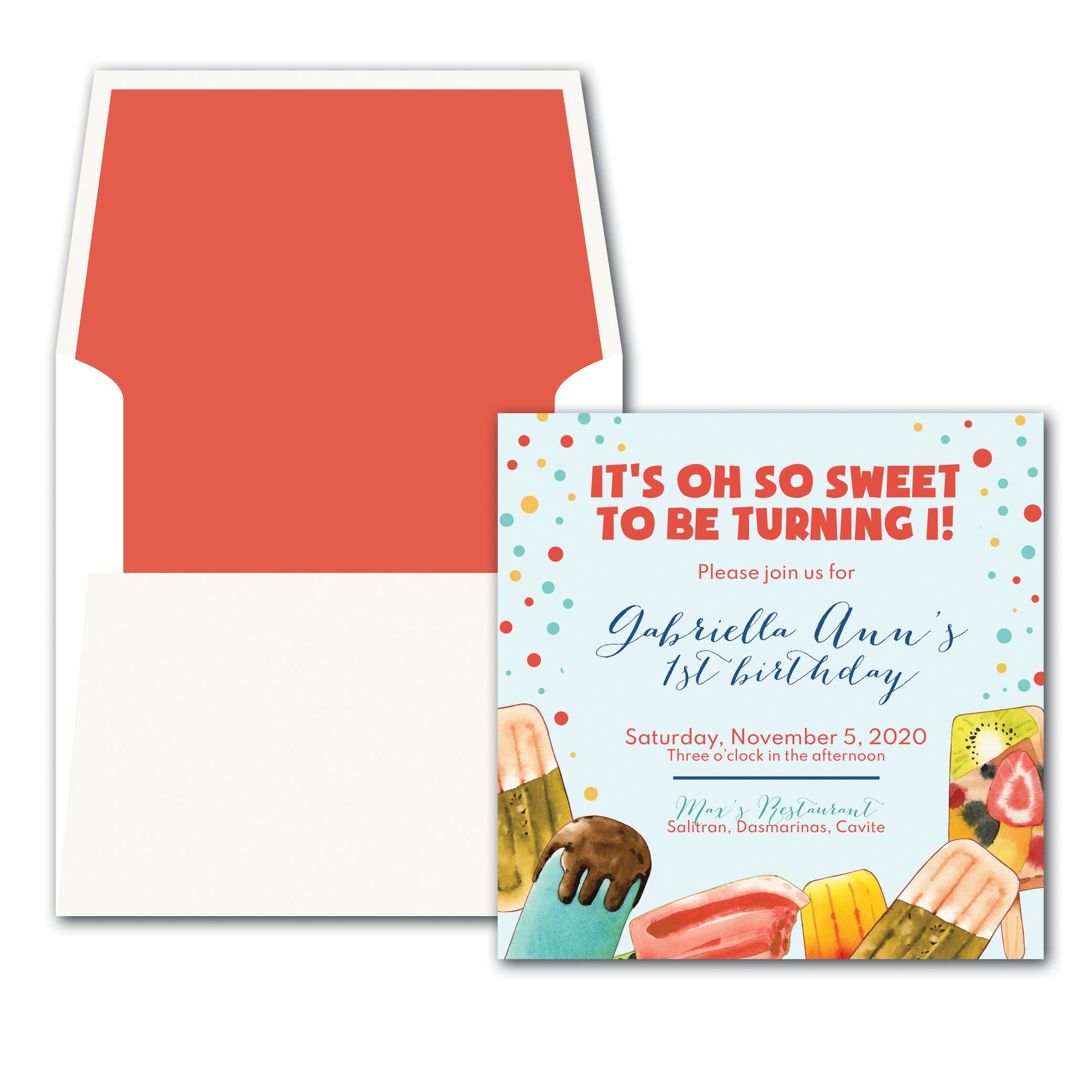 Ice Cream Birthday E-Invite