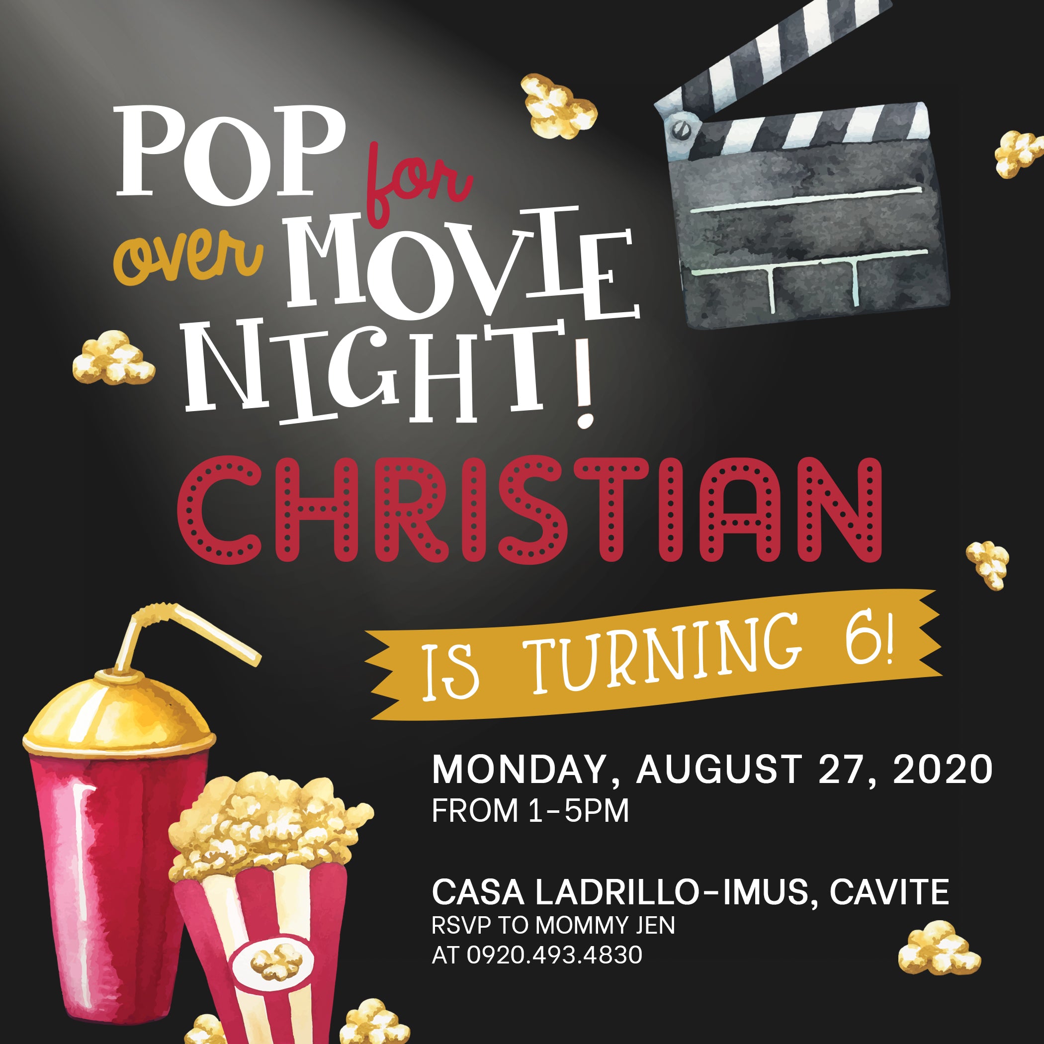 Movie Birthday Invitation