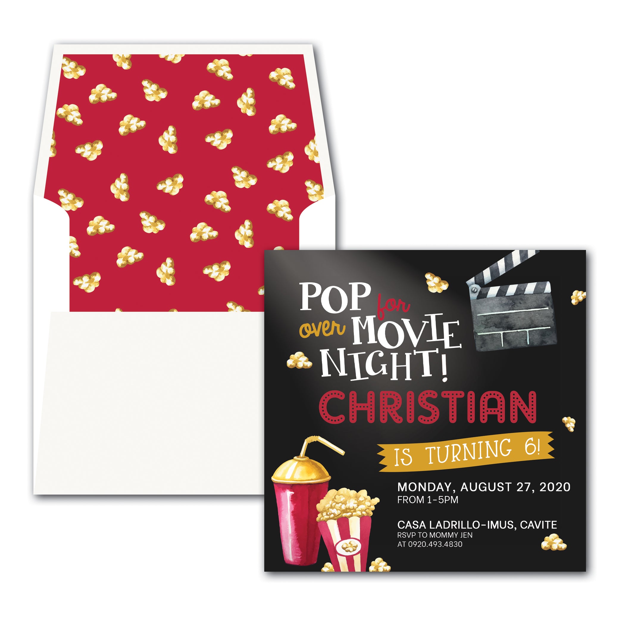Movie Birthday Invitation