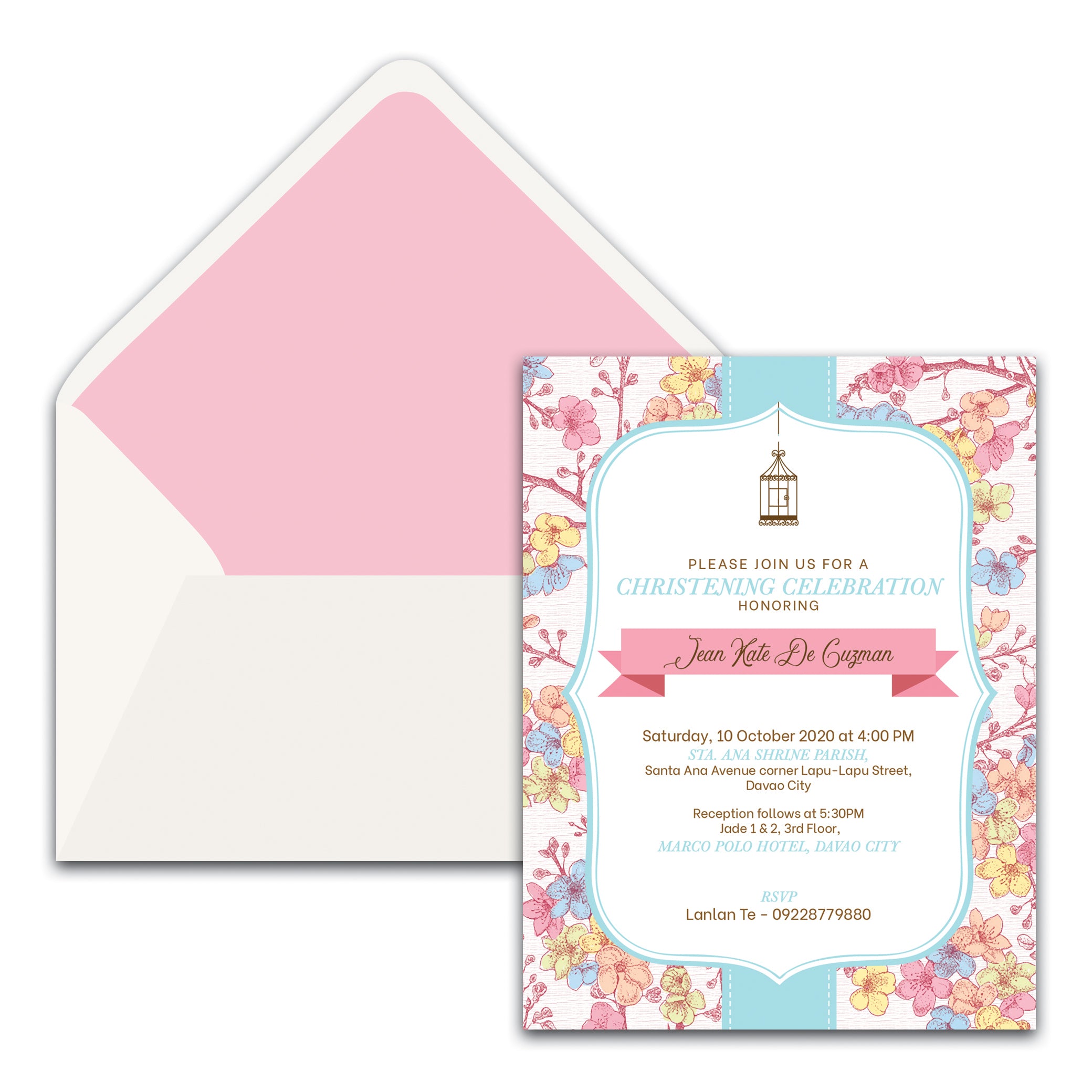 Jean Christening Invitation