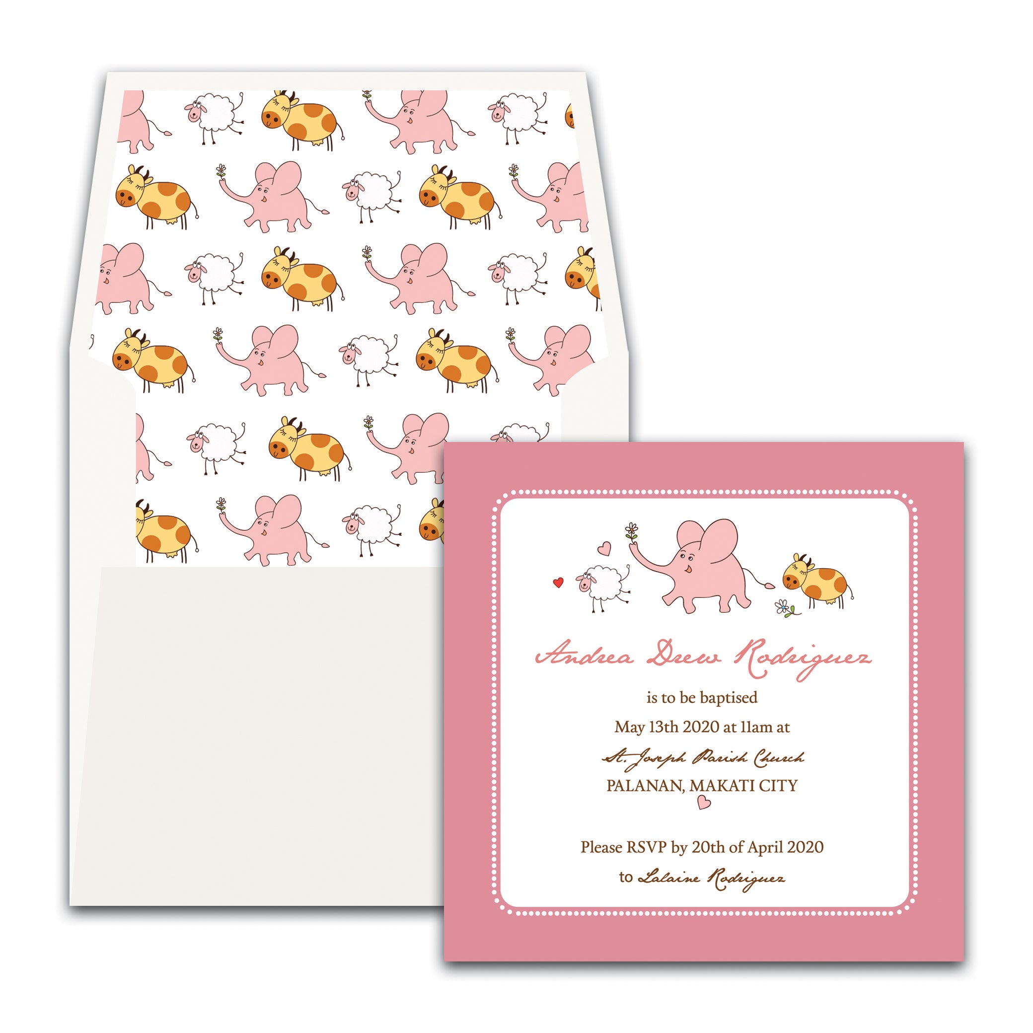 Andrea Christening Invitation