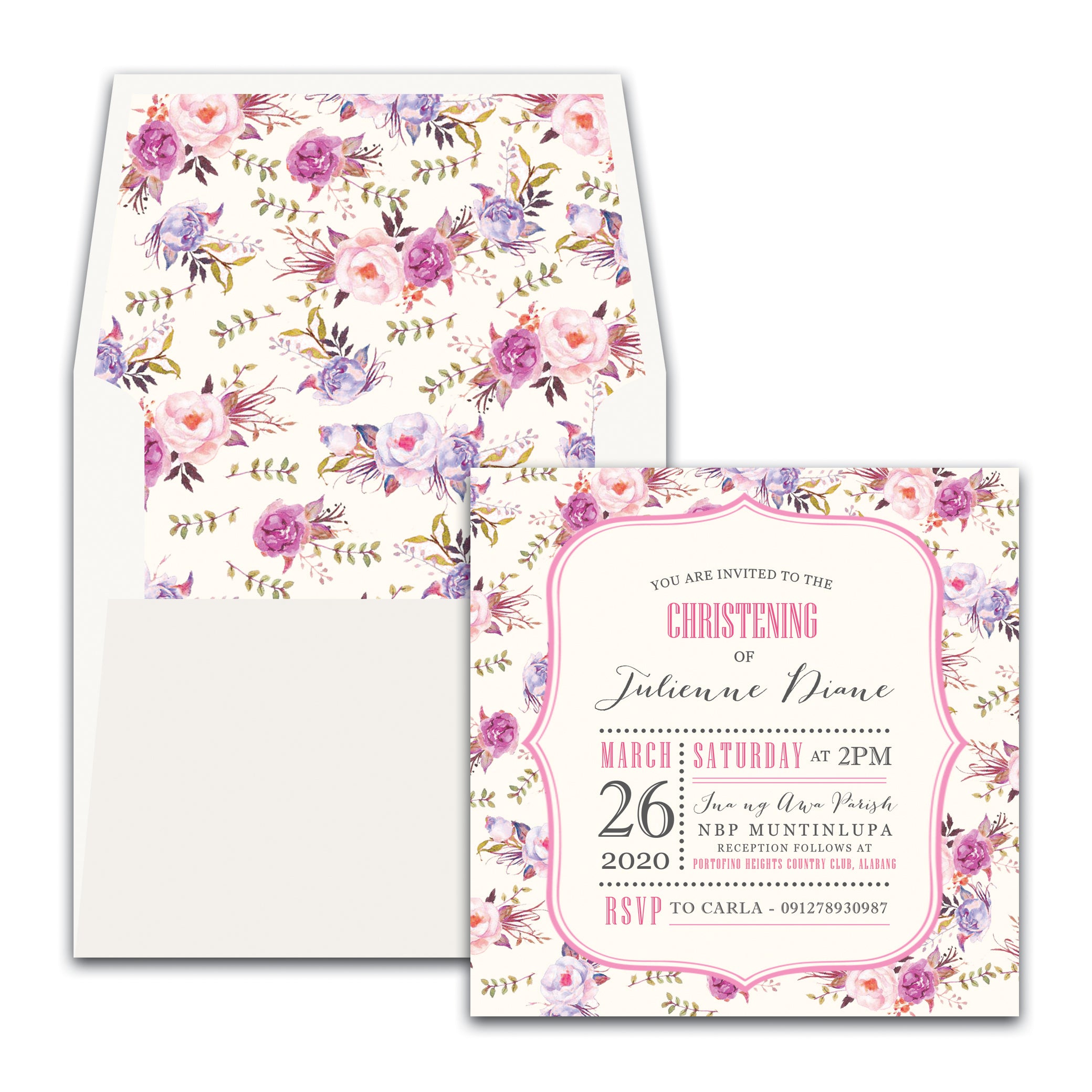 Julianne Christening Invitation