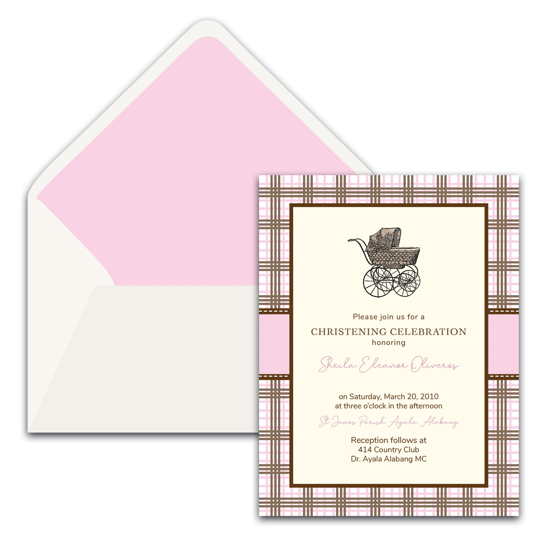 Sheila Christening Invitation