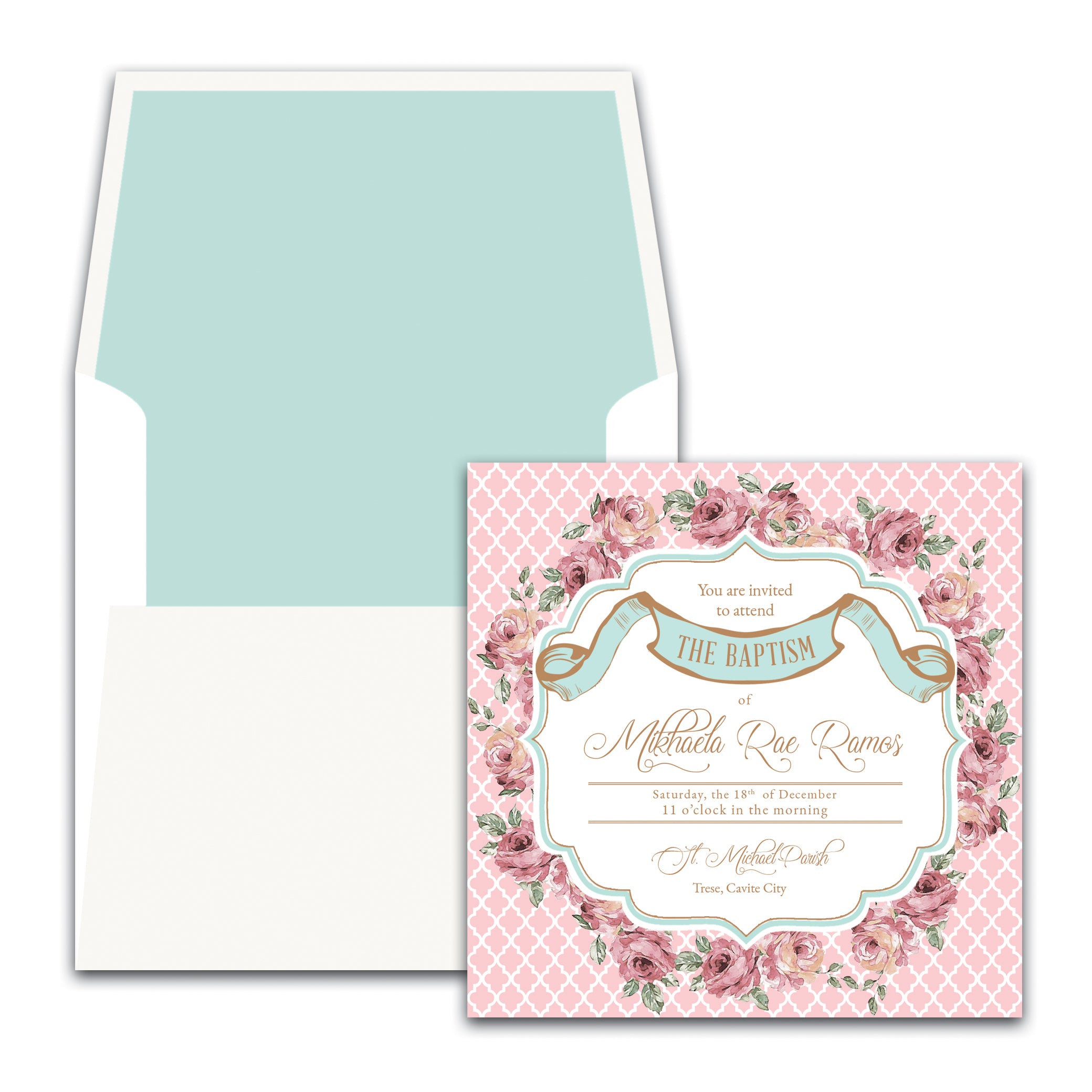 Rae Christening Invitation