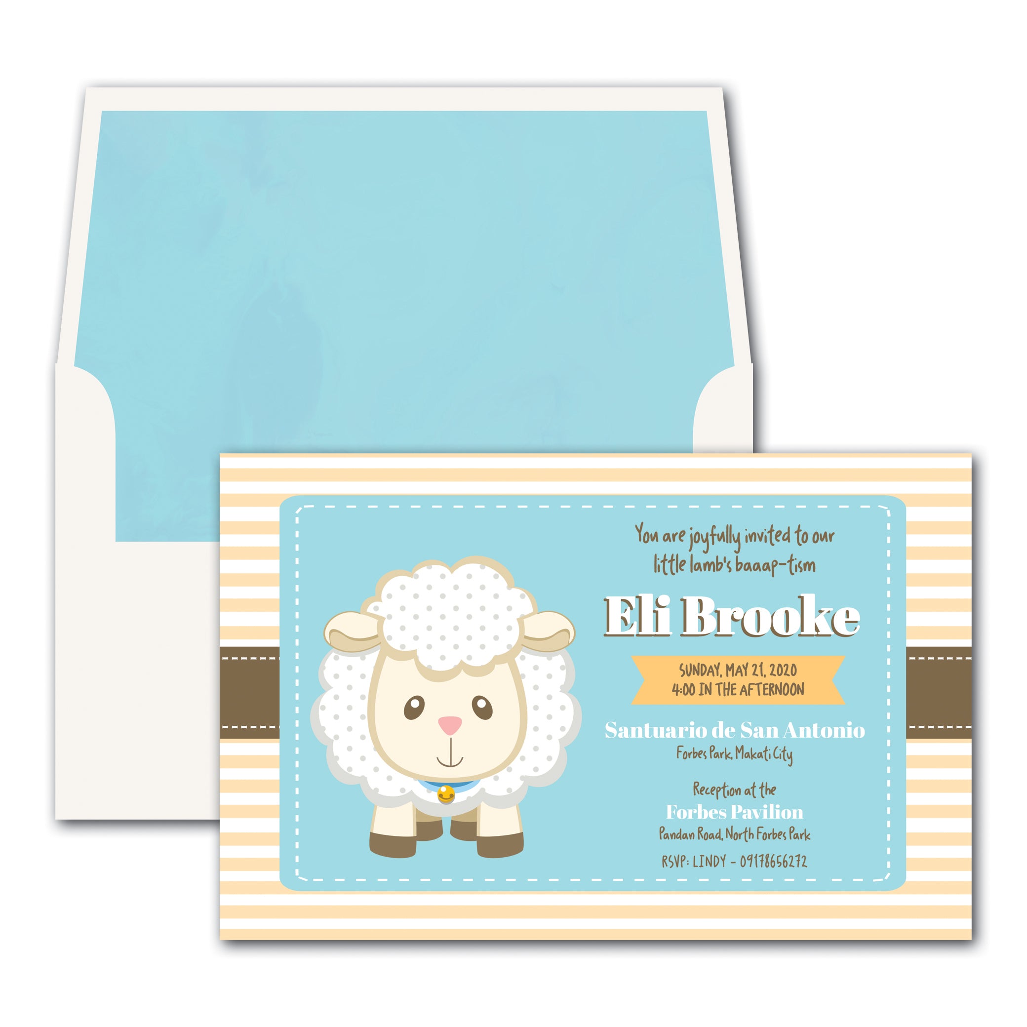 Eli Christening Invitation