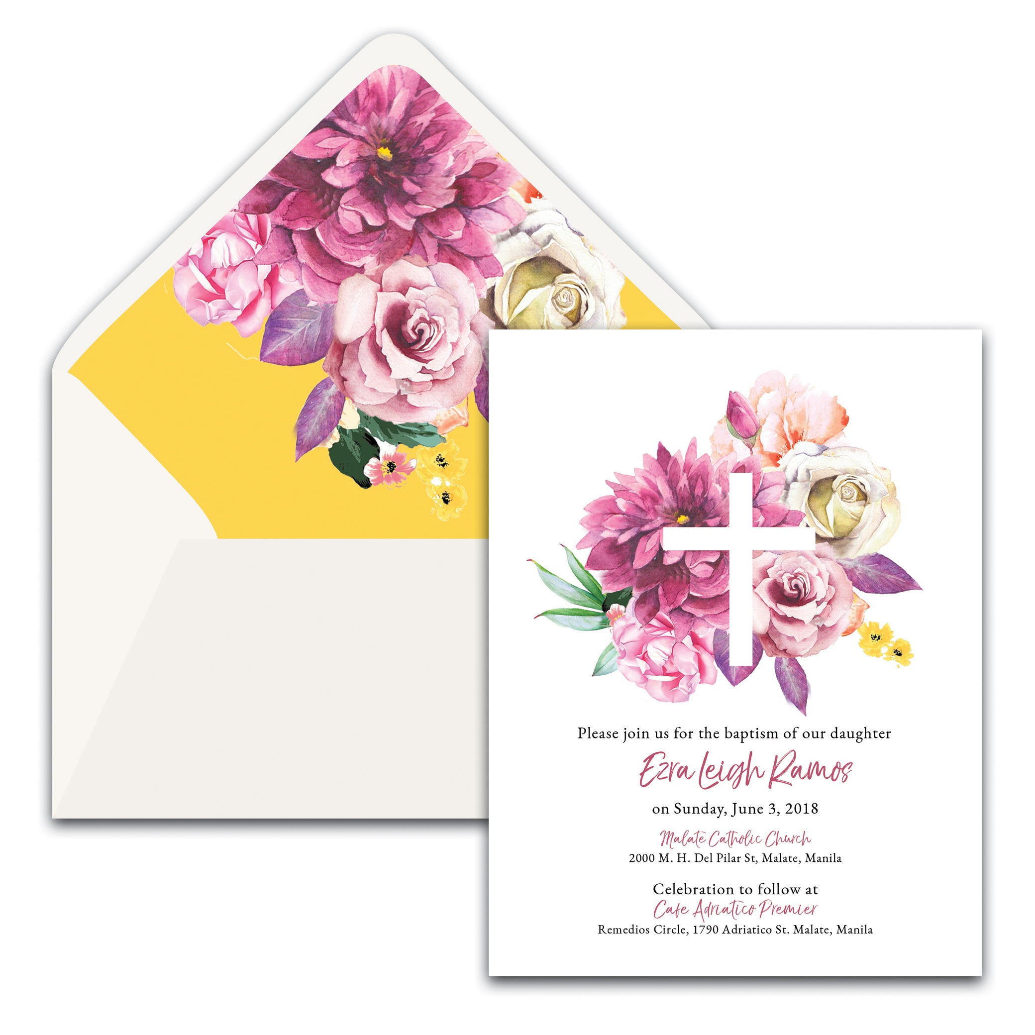 Ezra Christening Invitation