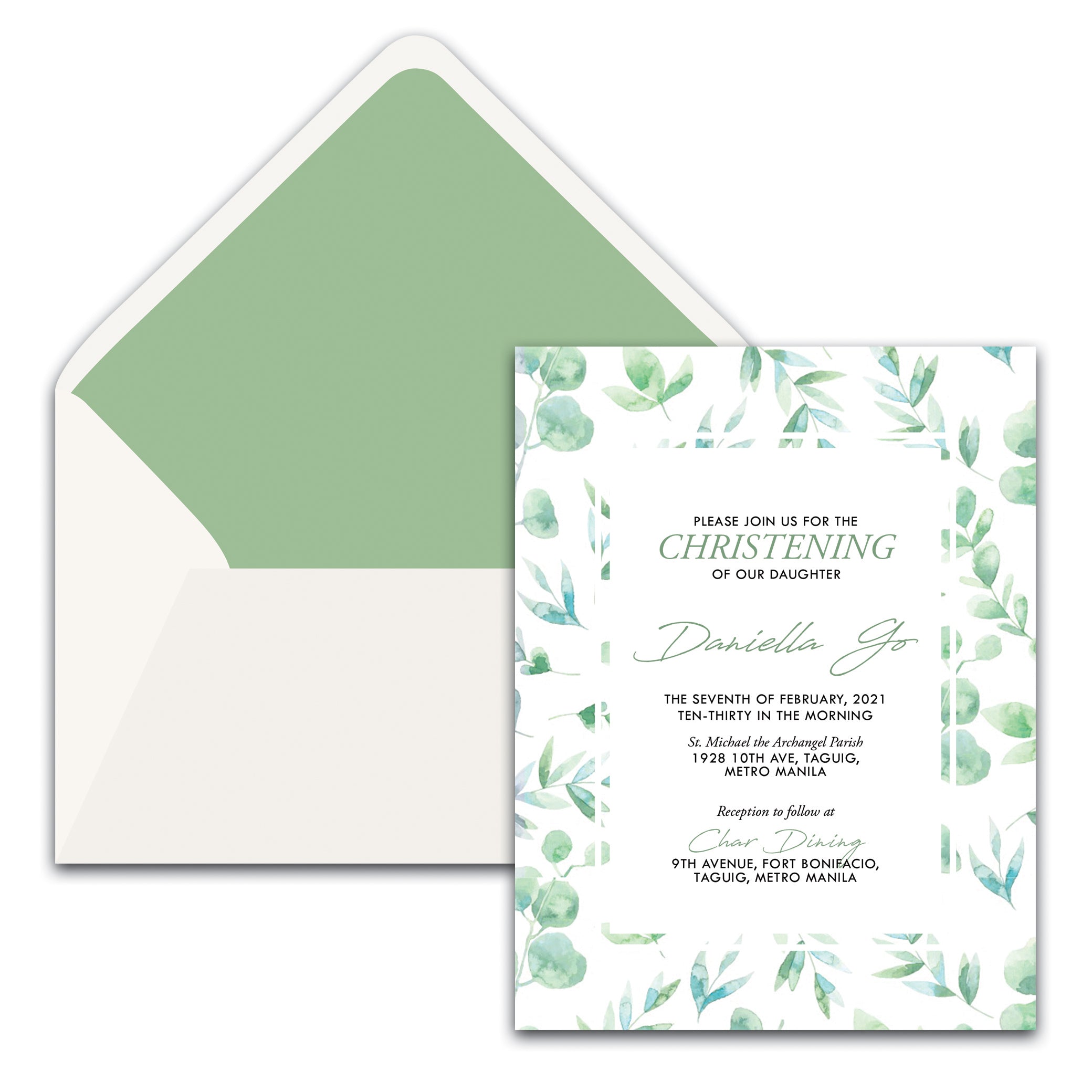 Daniella Christening Invitation