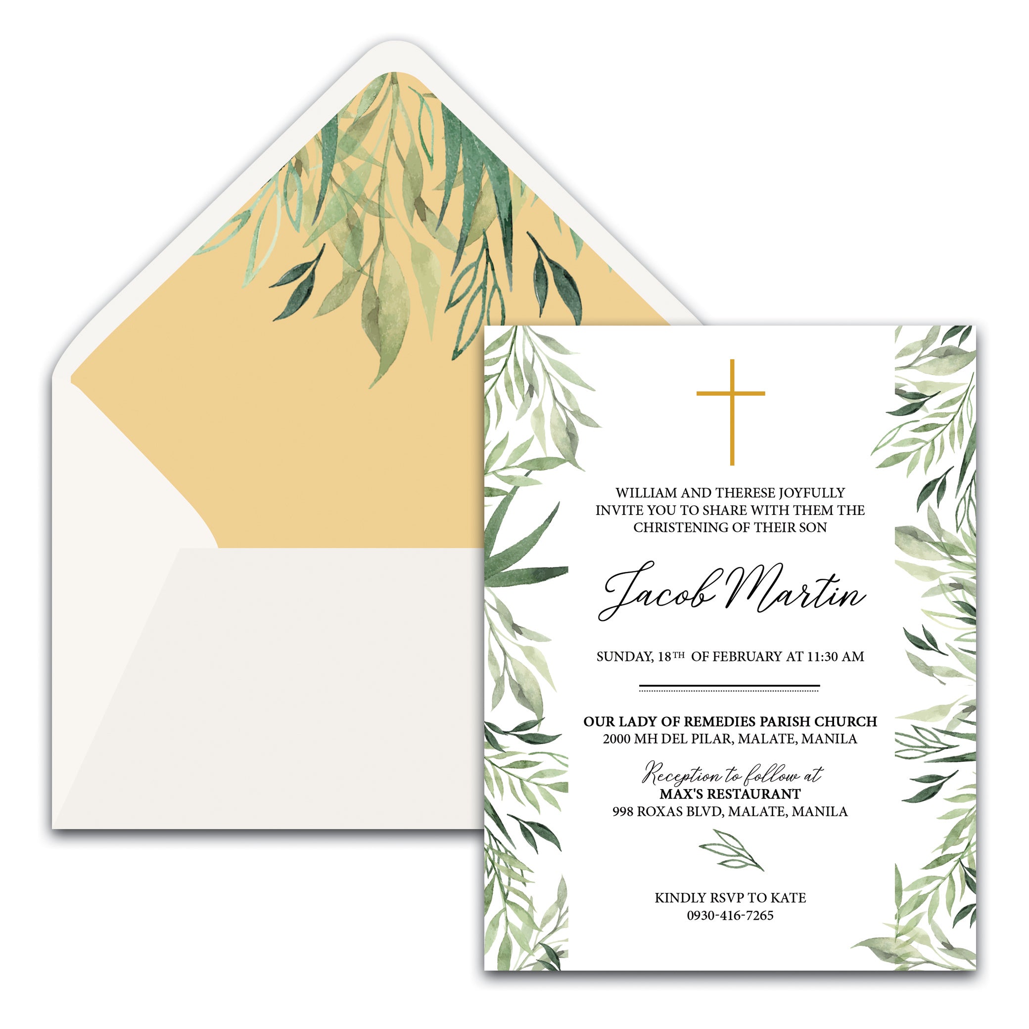 Jacob Christening Invitation