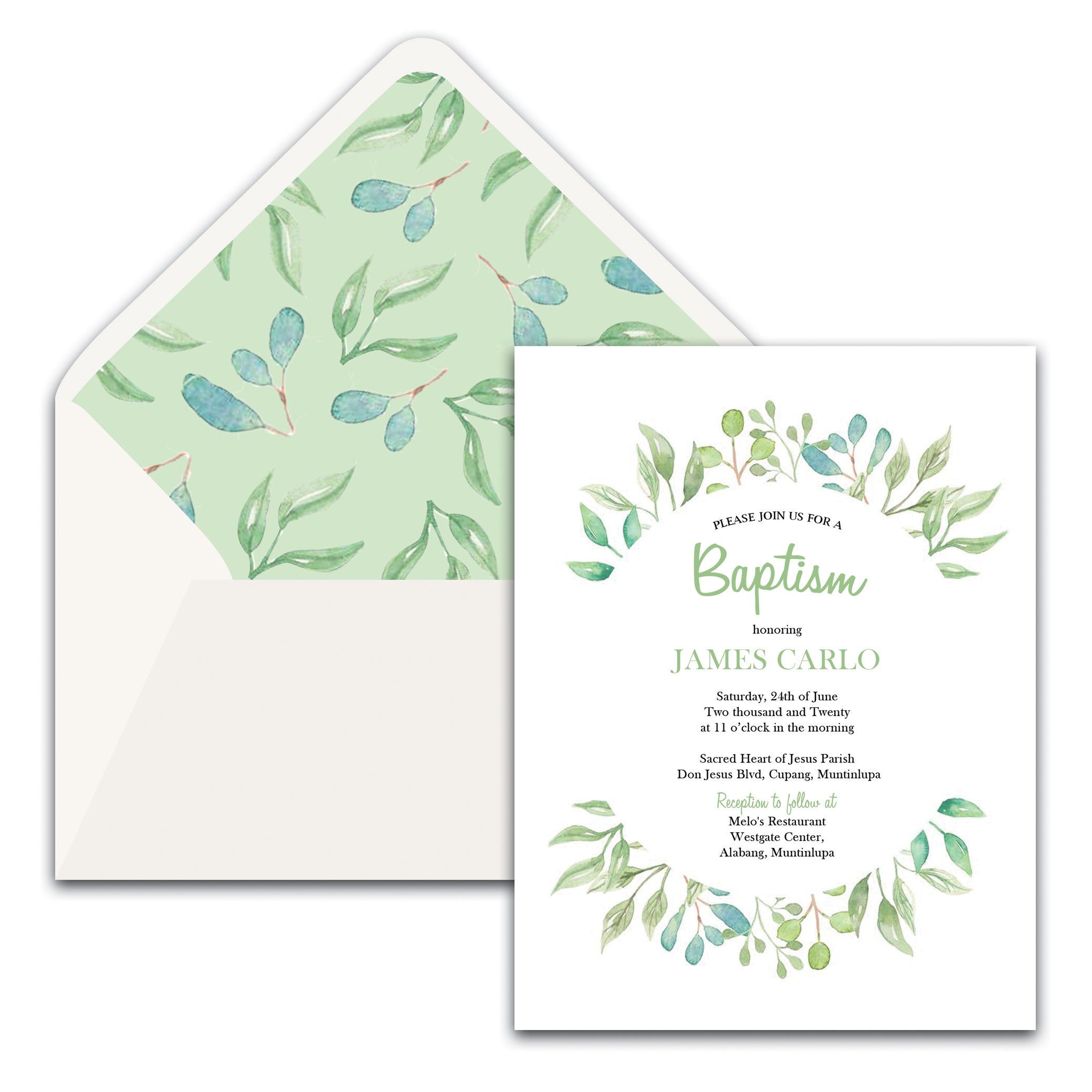 Carlo Christening Invitation