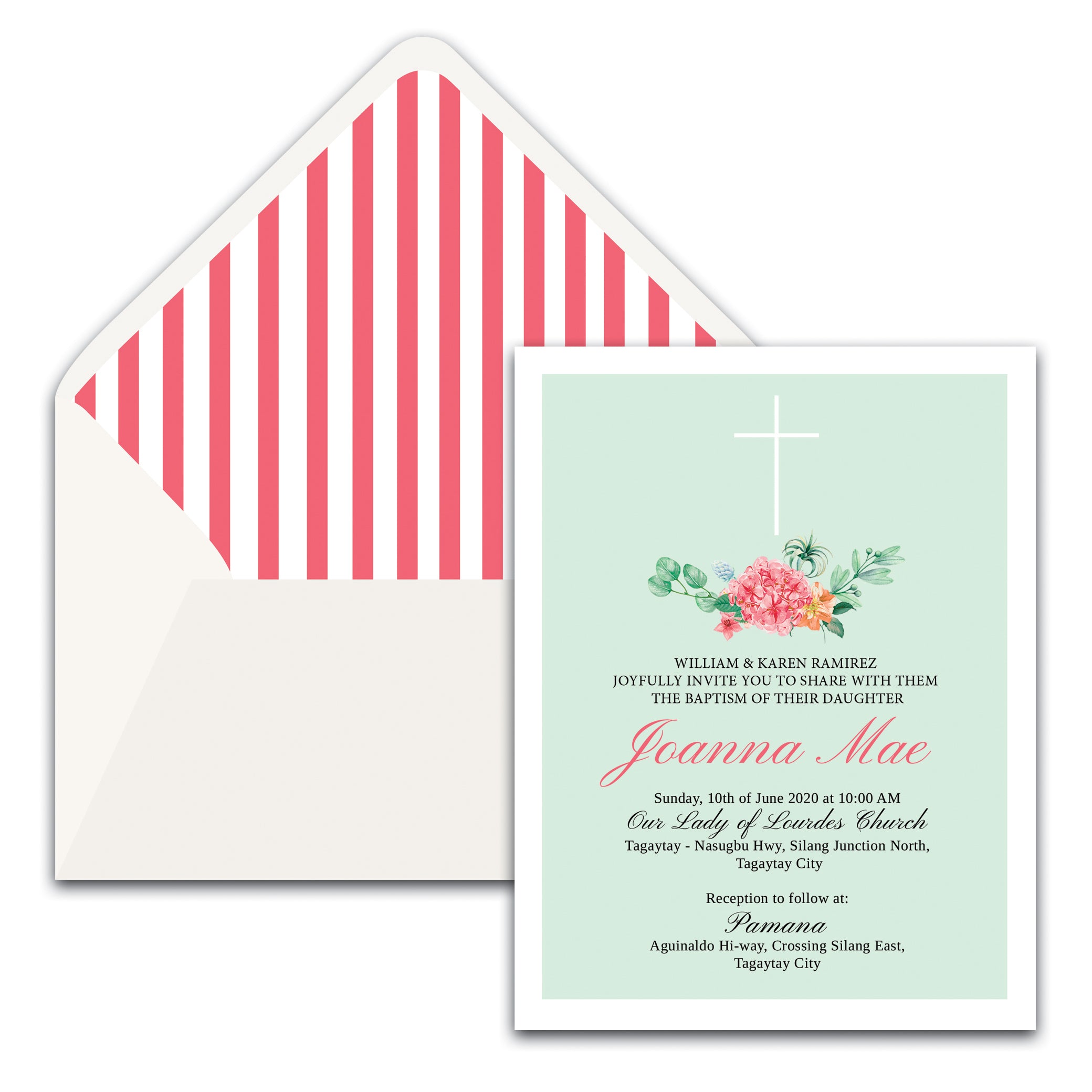 Joanna Christening Invitation