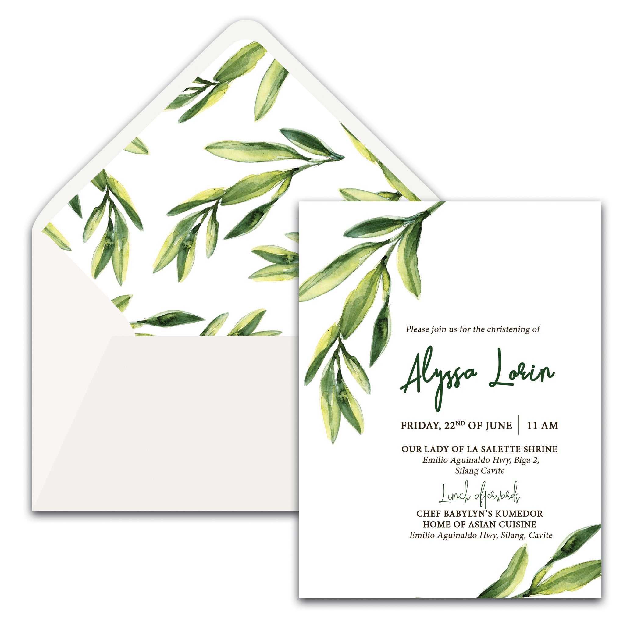 Lorin Christening Invitation