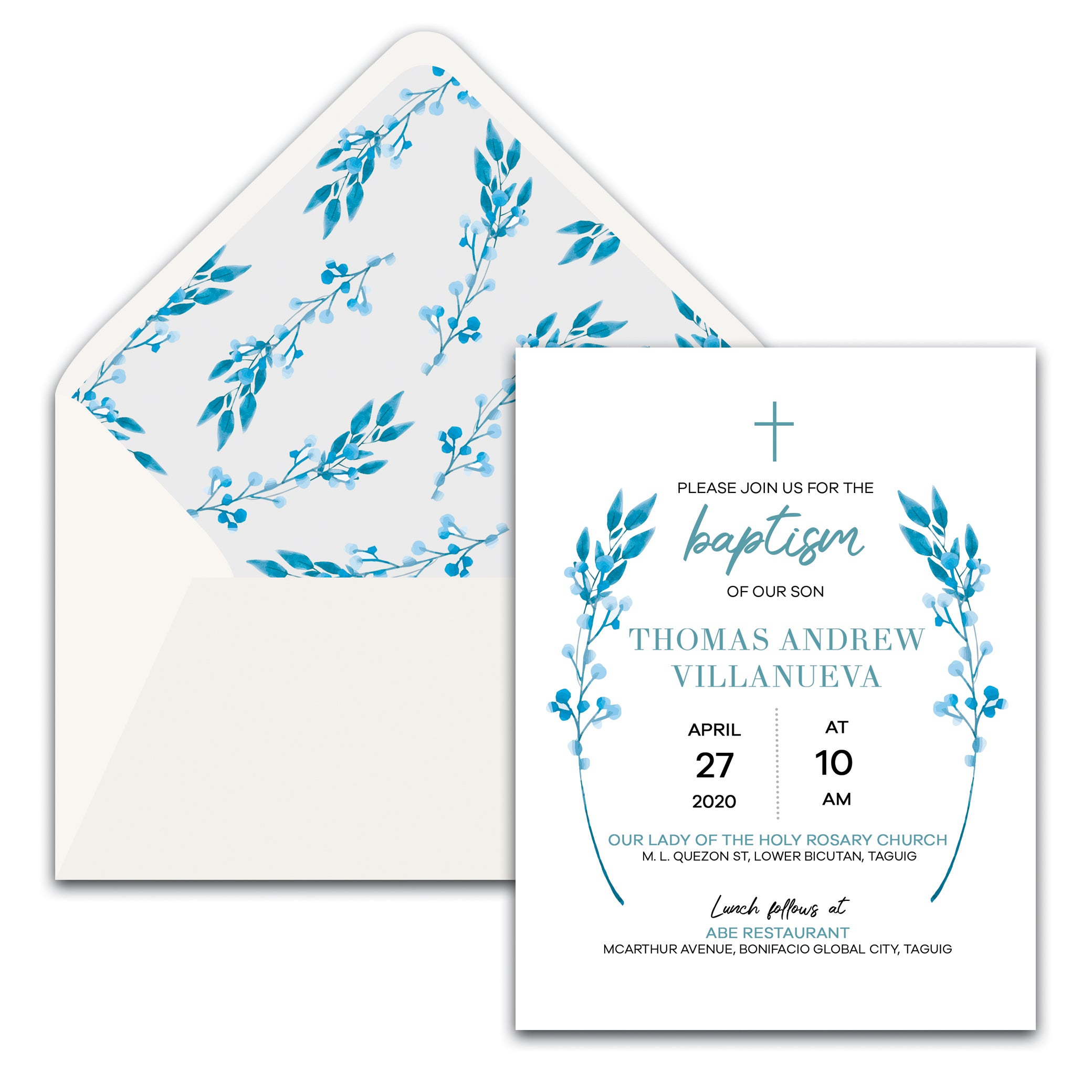 Thomas Christening Invitation