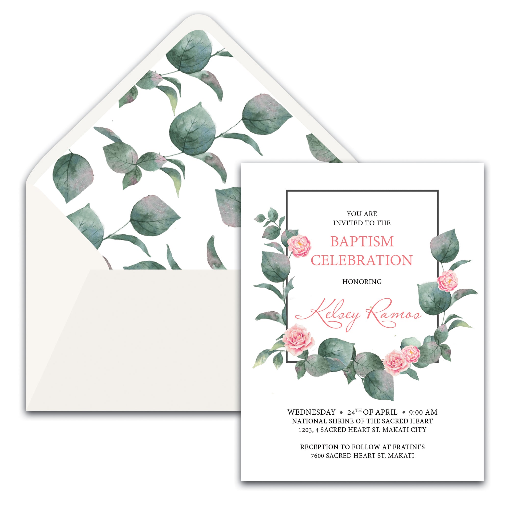 Kelsey Christening Invitation