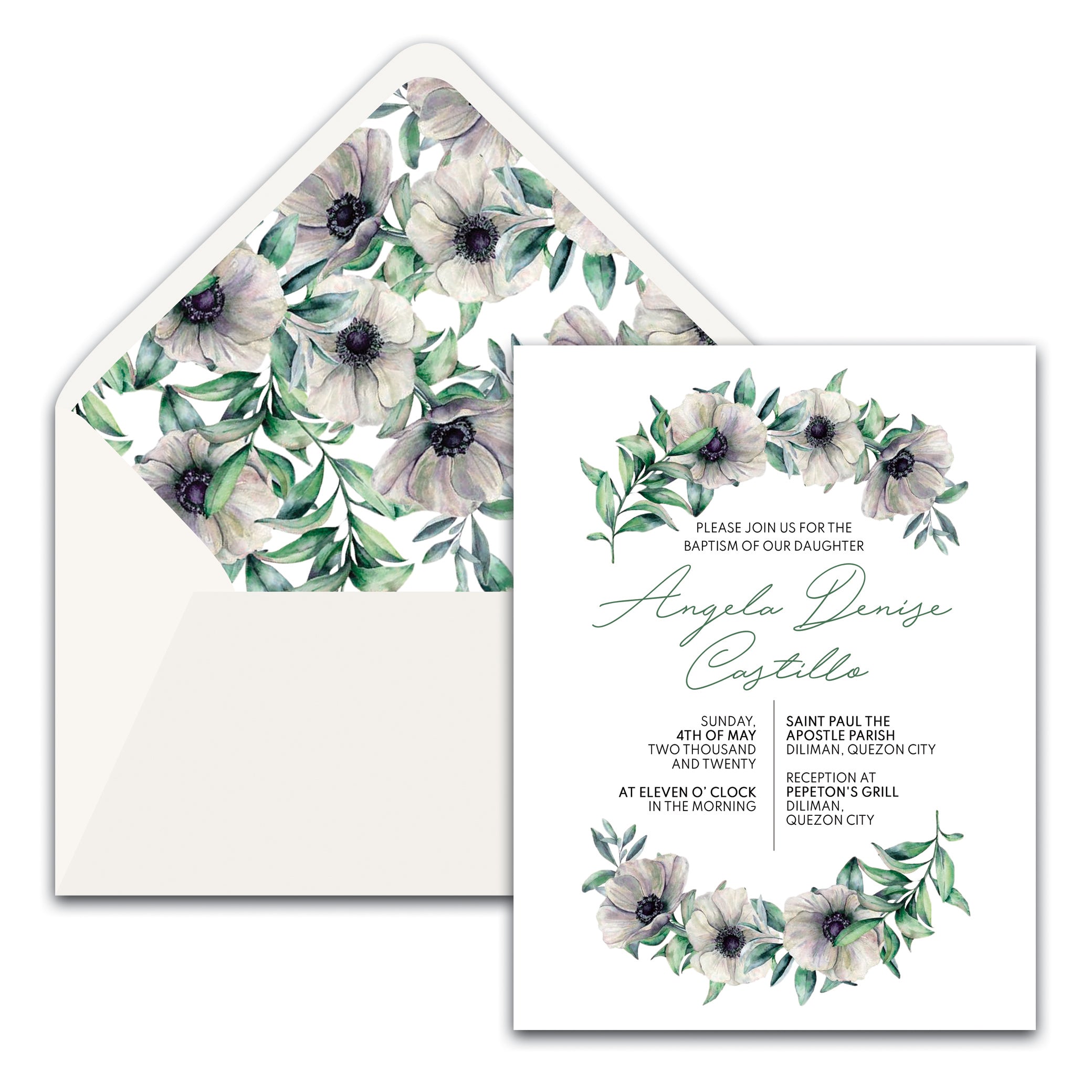 Denise Christening Invitation