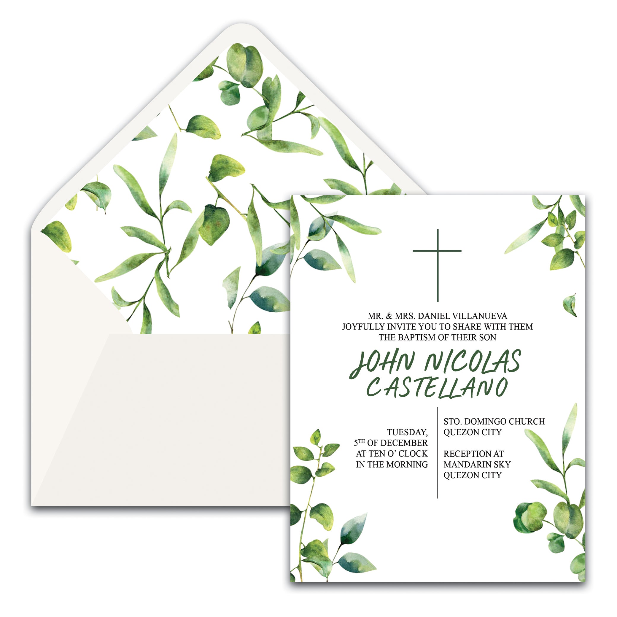 Nicolas Christening Invitation