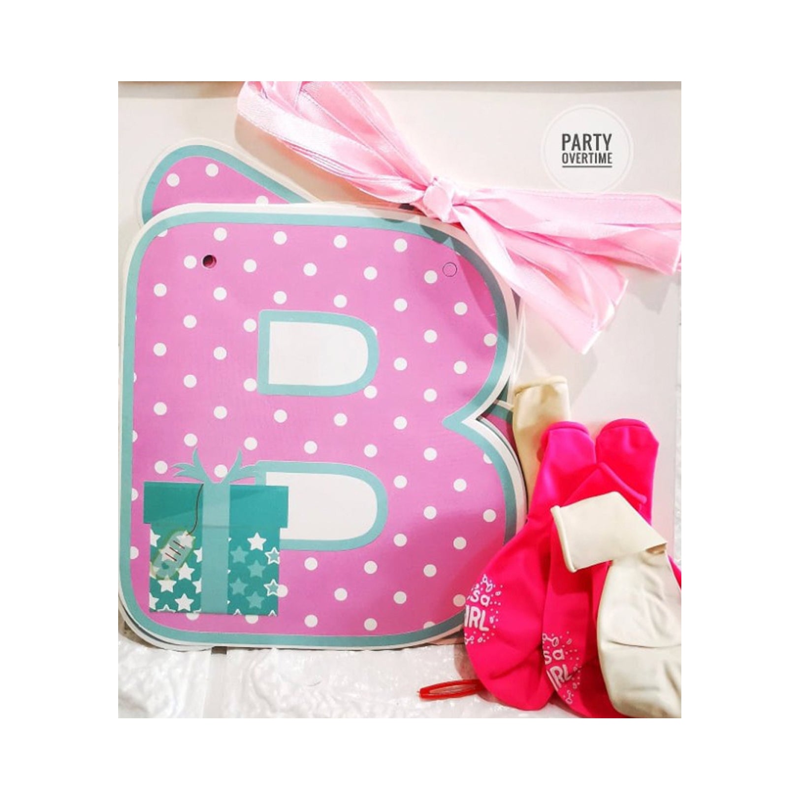 Baby Girl/Boy Bunting and Balloon Set