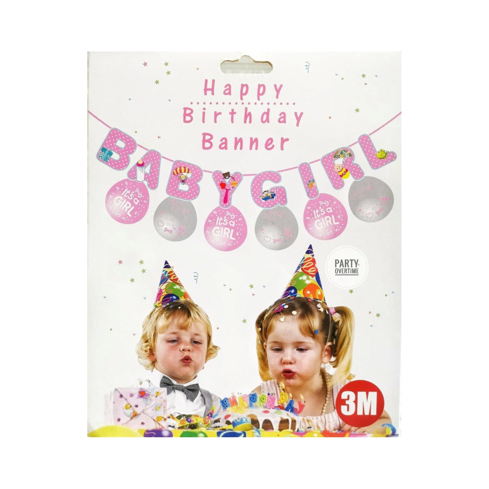 Baby Girl/Boy Bunting and Balloon Set