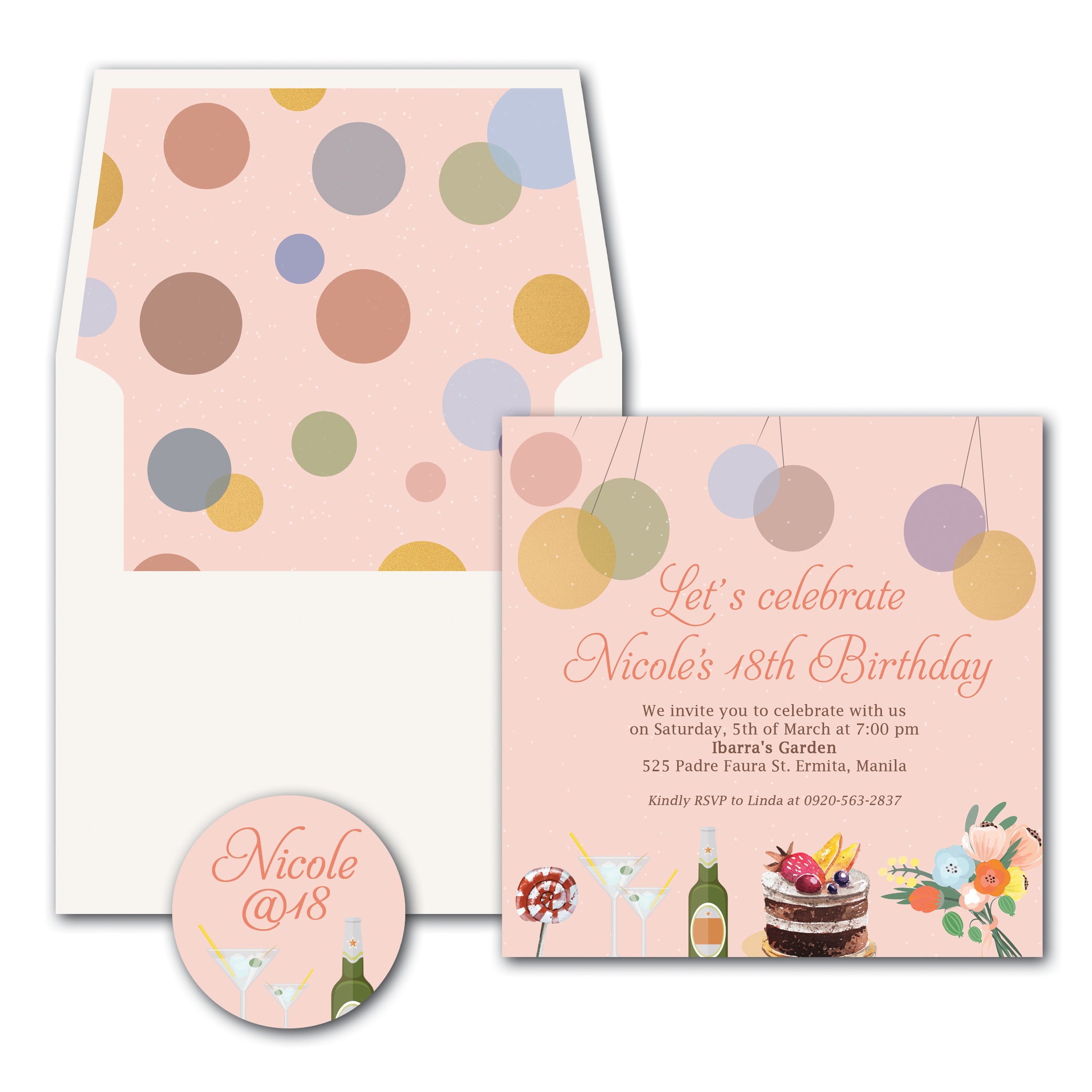 Nicole Debut Invitation