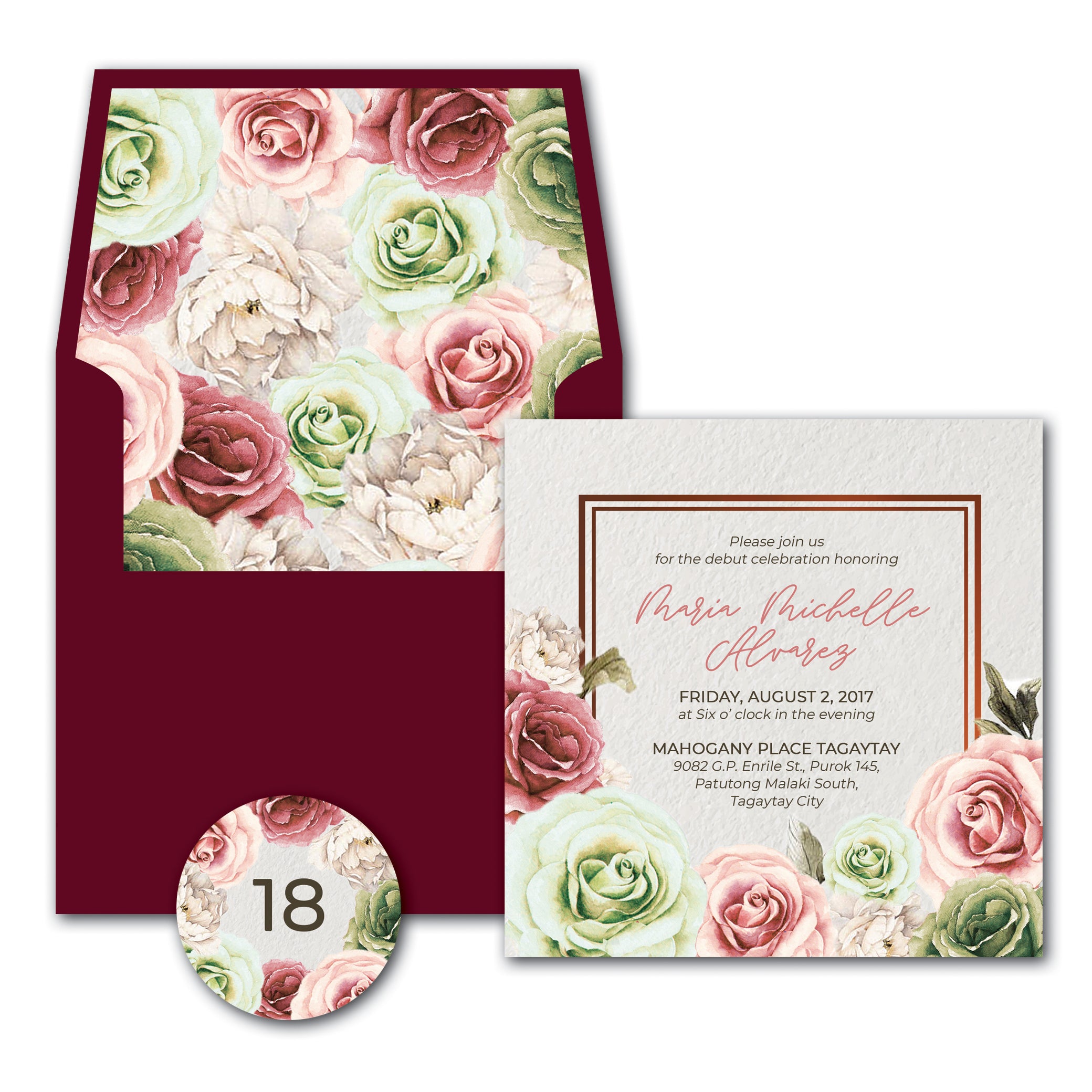 Maria Debut Invitation