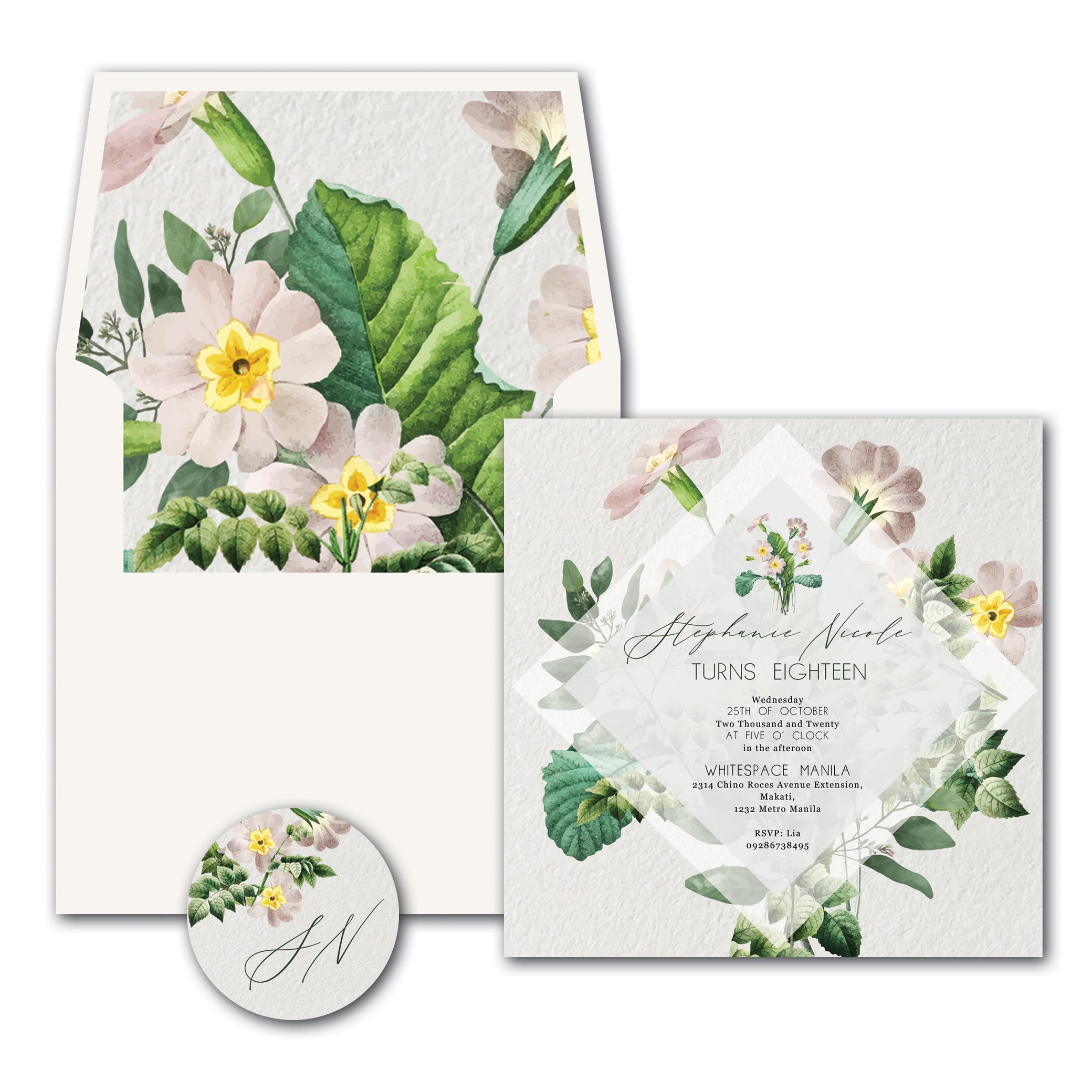 Stephanie Debut Invitation