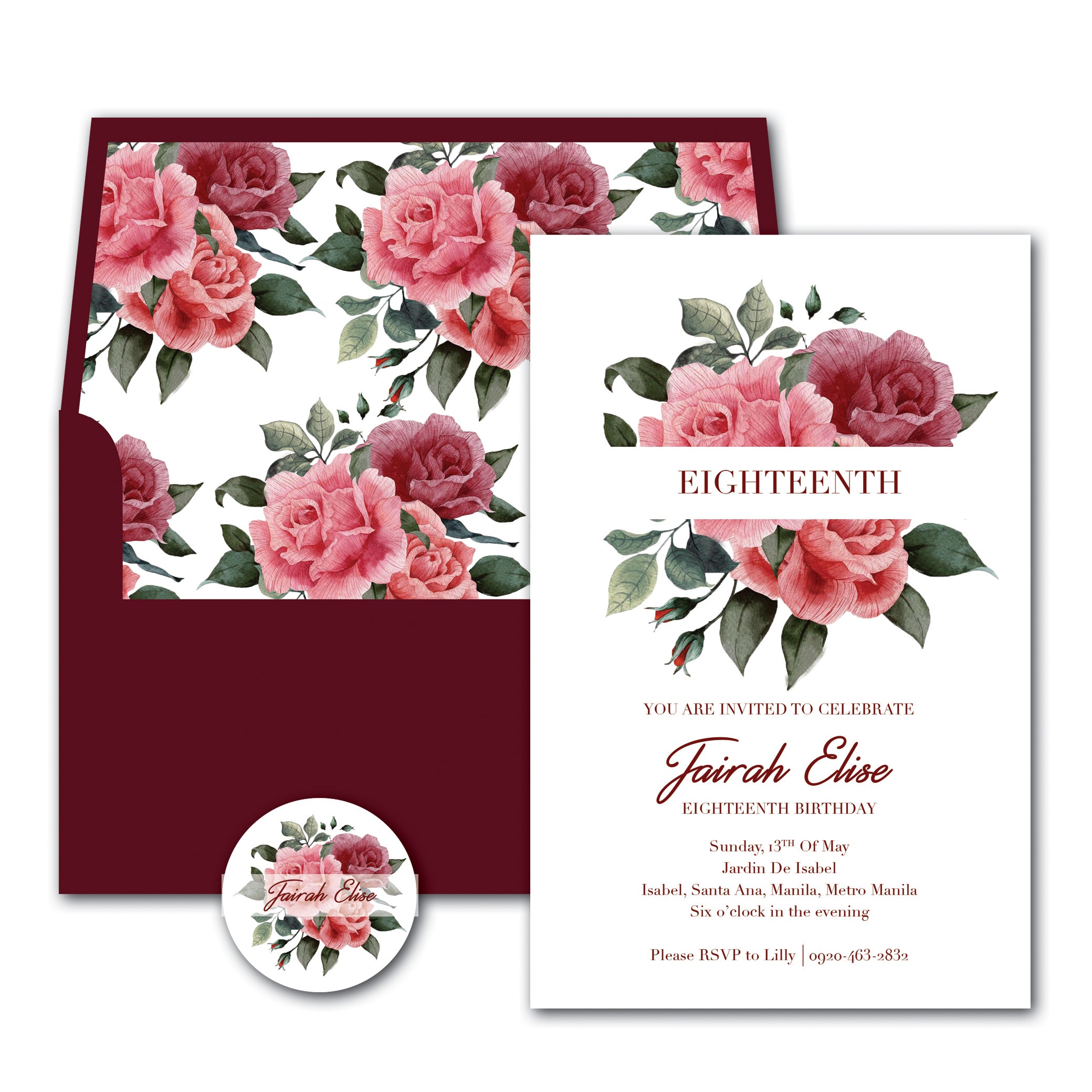 Jairah Debut Invitation