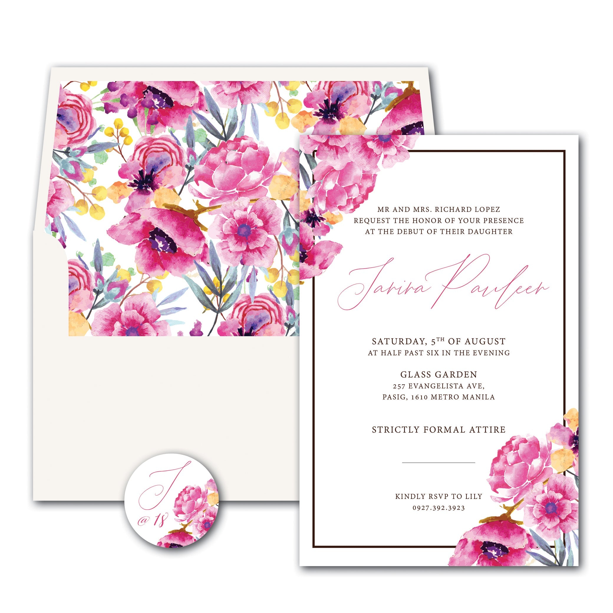 Janina Debut E-Invite