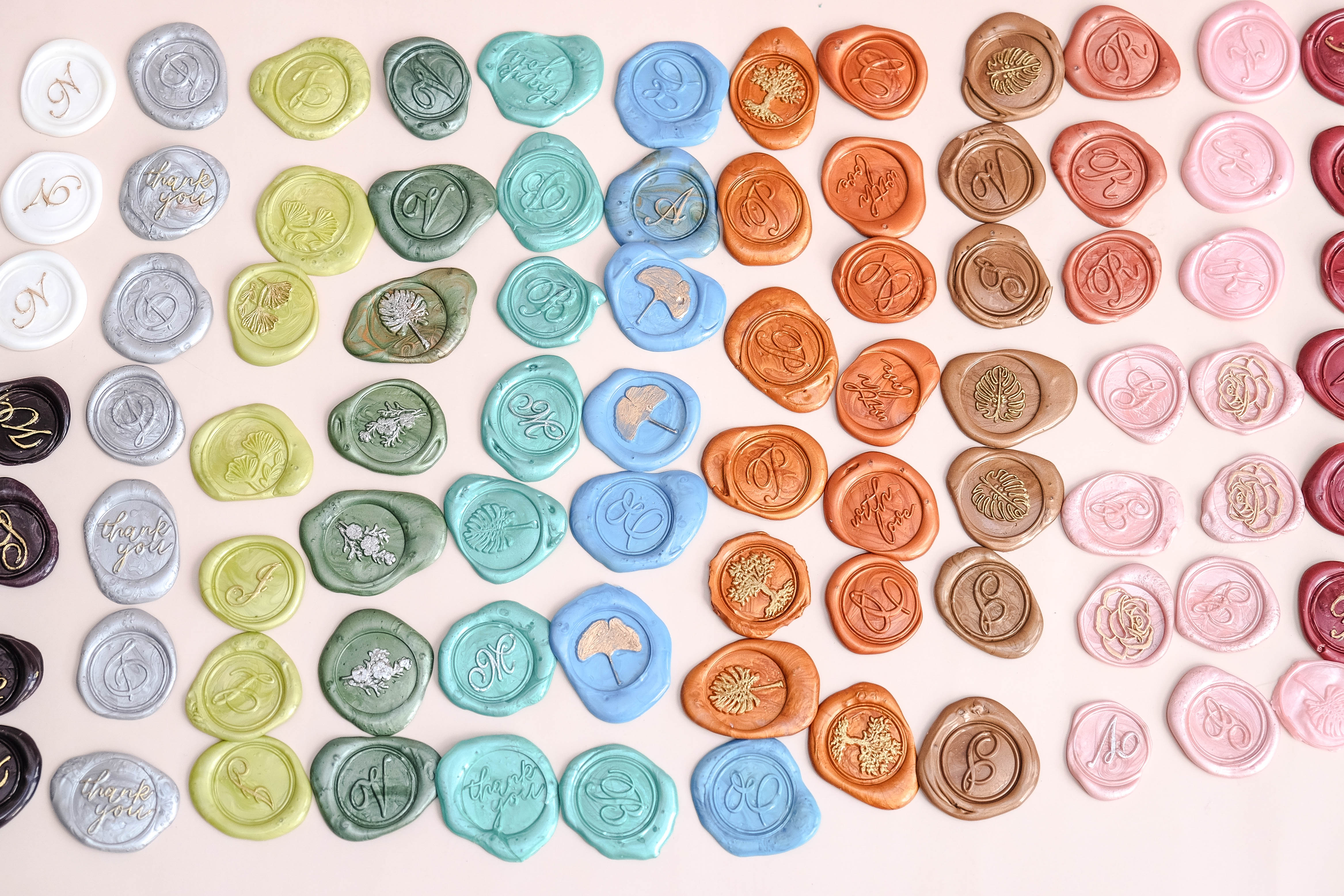 Wooden Handle Icon Wax Stamps