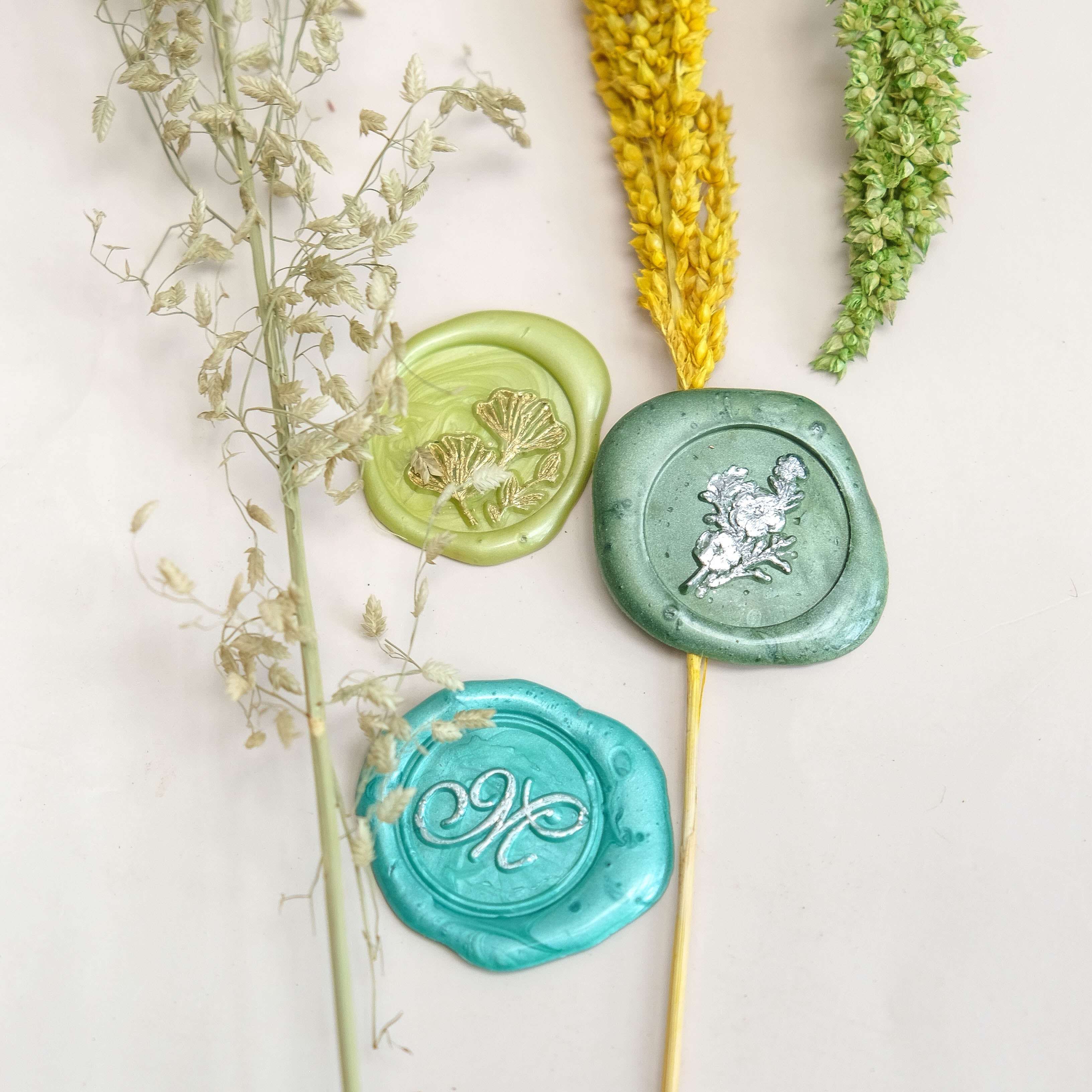 Wooden Handle Icon Wax Stamps